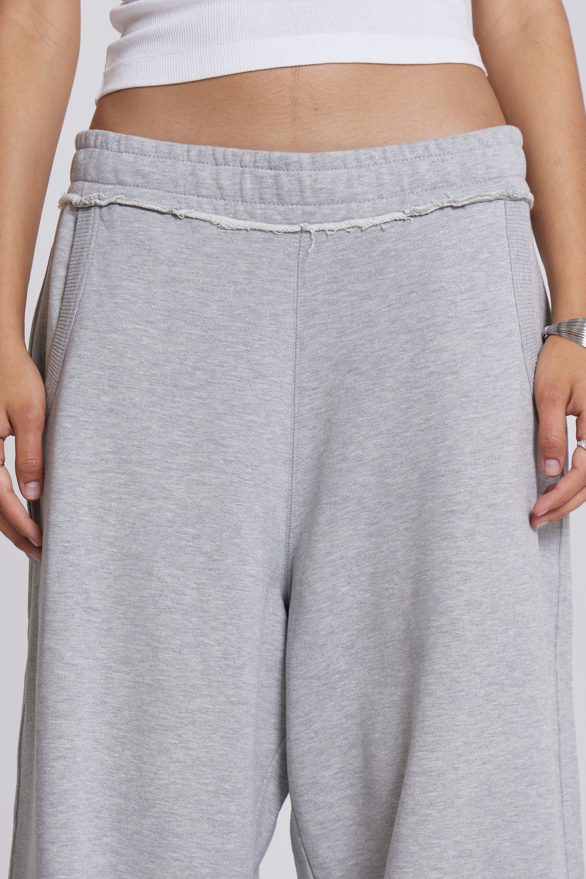 Grey Marl Baggy Monster Joggers - Image 4
