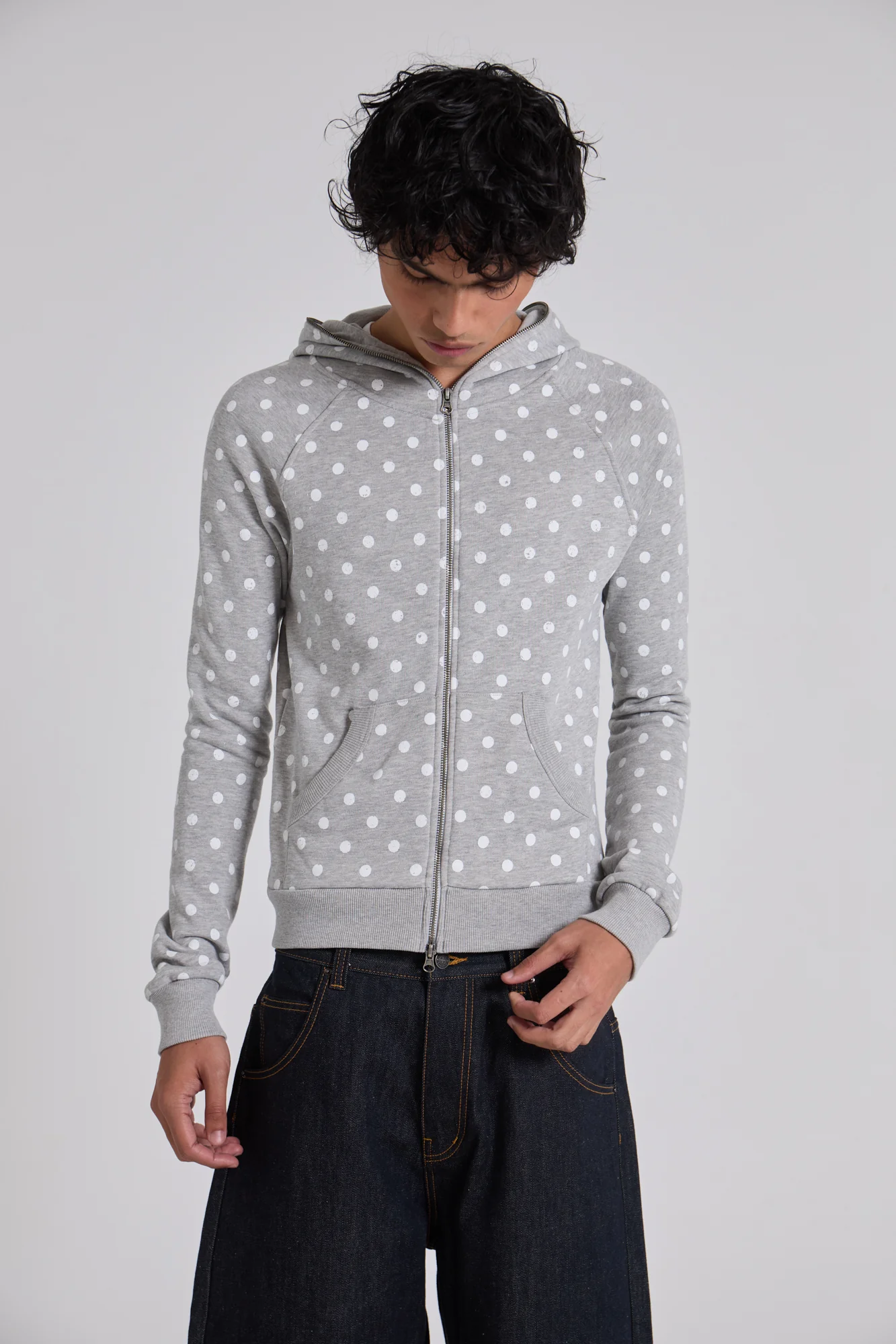 Grey Polkadot Hoodie - Image 4