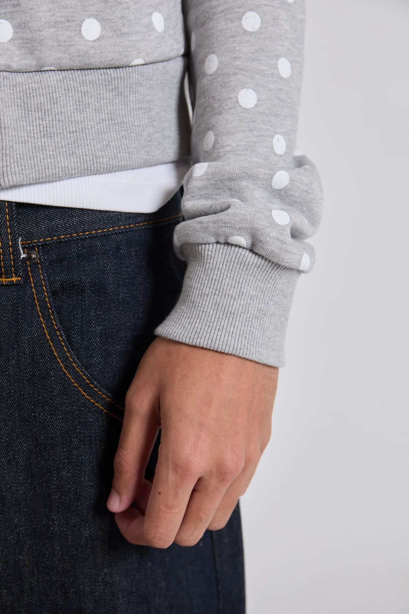 Grey Polkadot Hoodie - Image 8