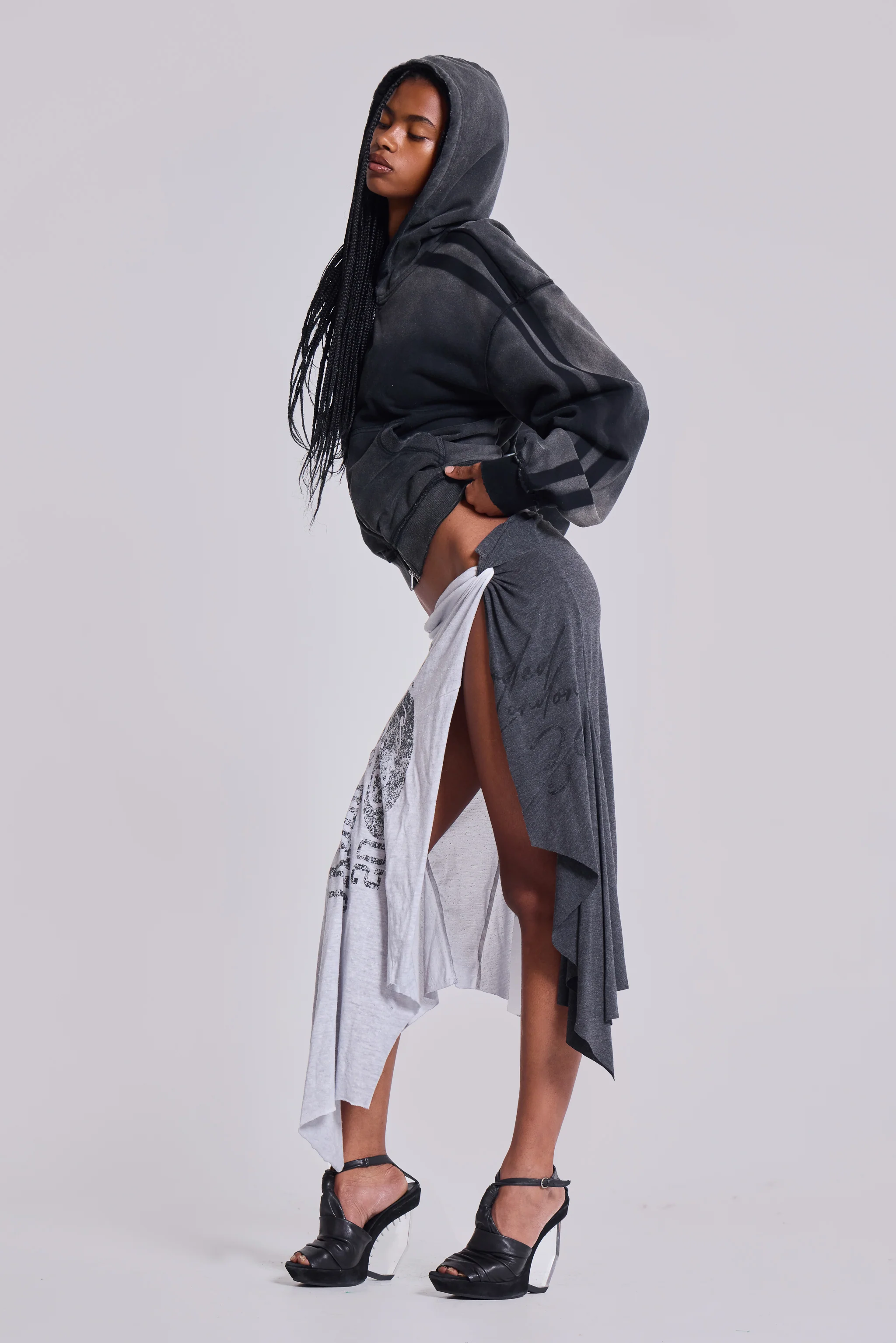 Grey Sporty Baggy Monster Hoodie - Image 11