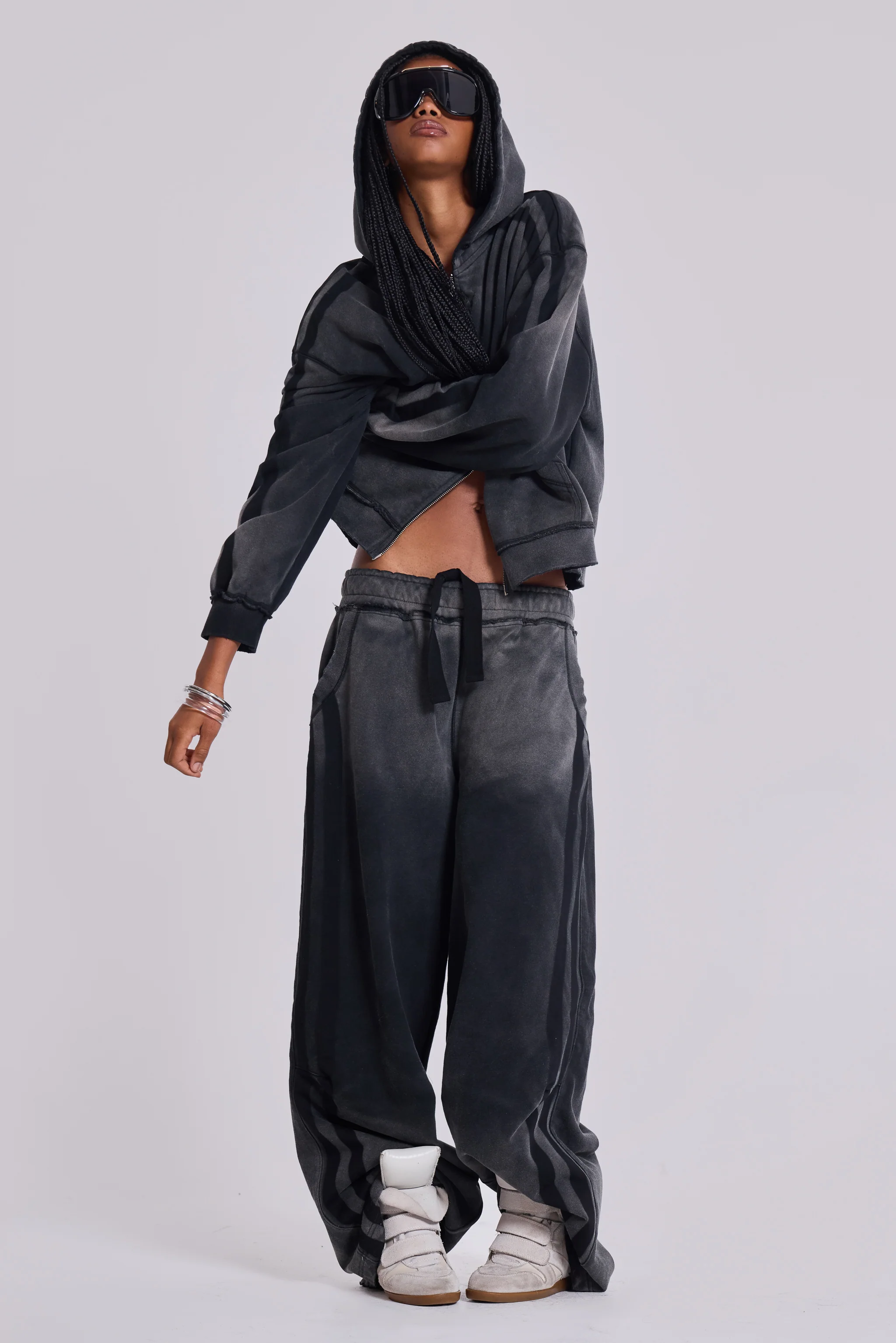 Grey Sporty Baggy Monster Hoodie - Image 7