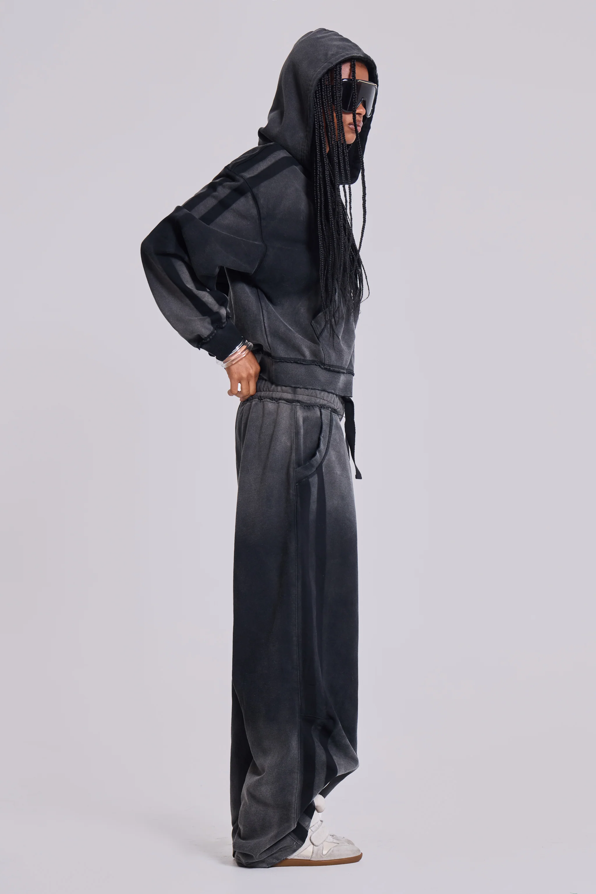 Grey Sporty Baggy Monster Hoodie - Image 8