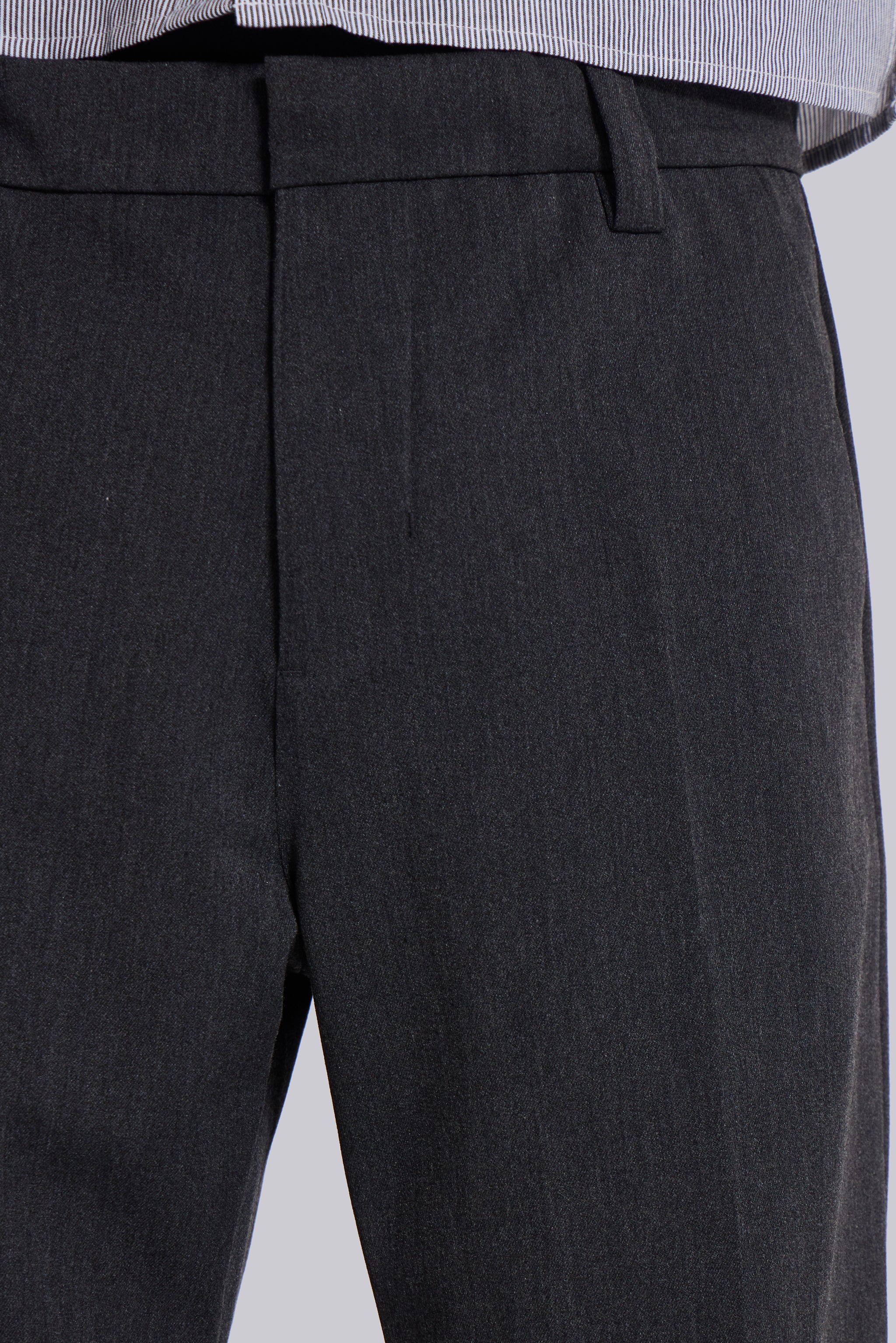Grey Stacked Bootcut Suit Pants - Image 8