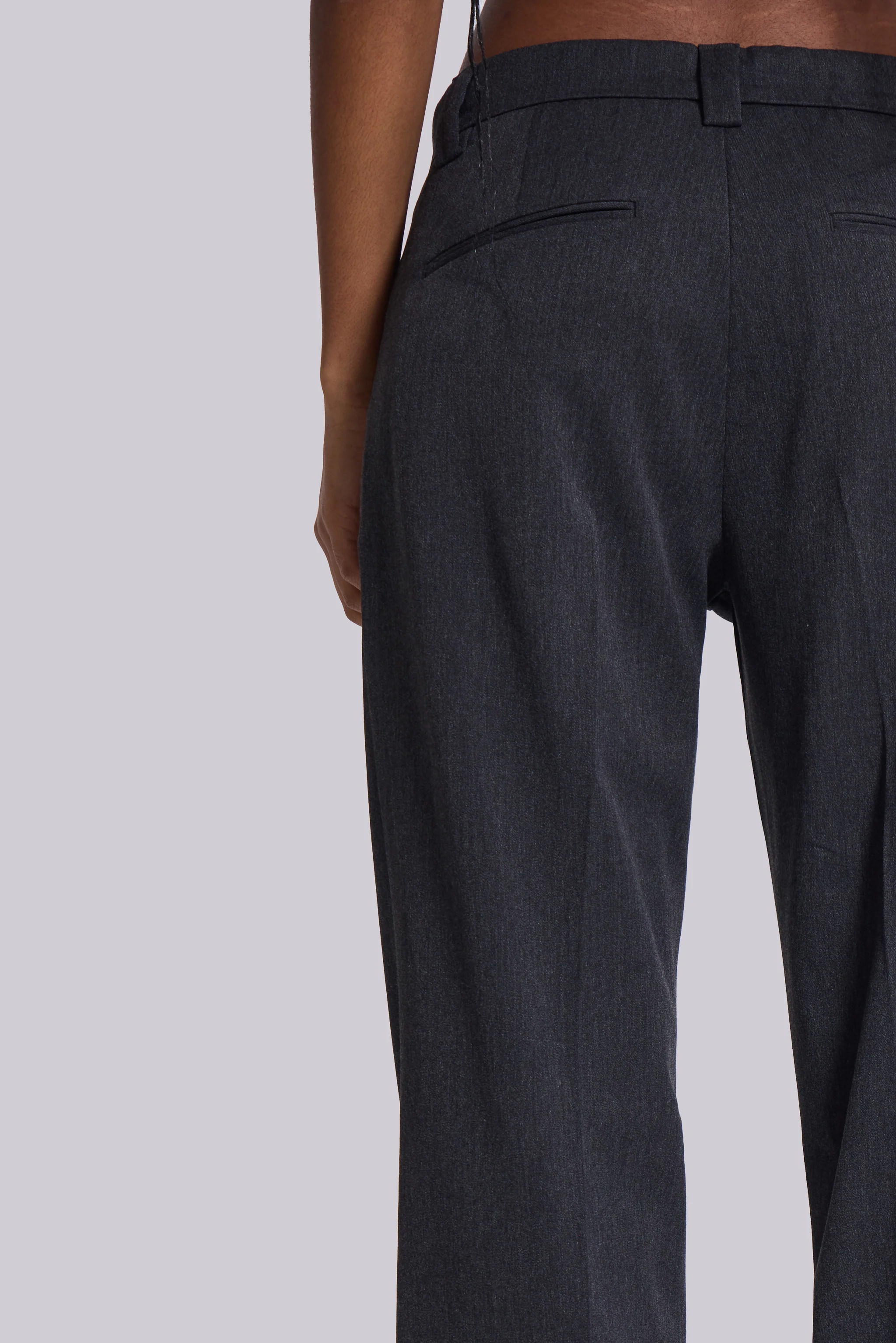 Grey Stacked Bootcut Suit Pants - Image 7