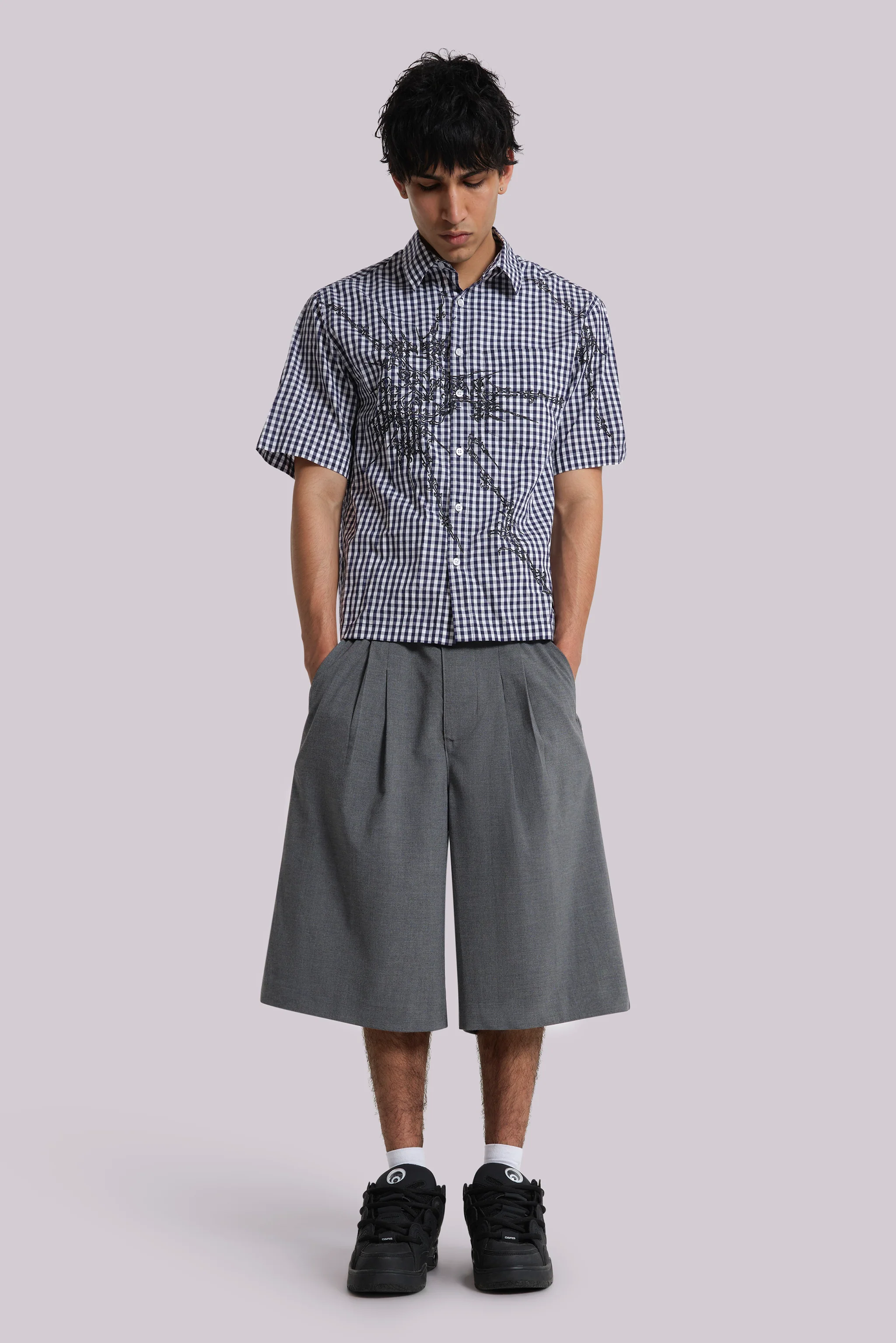 Grey Goliath Tailored Baggy Shorts - Image 3