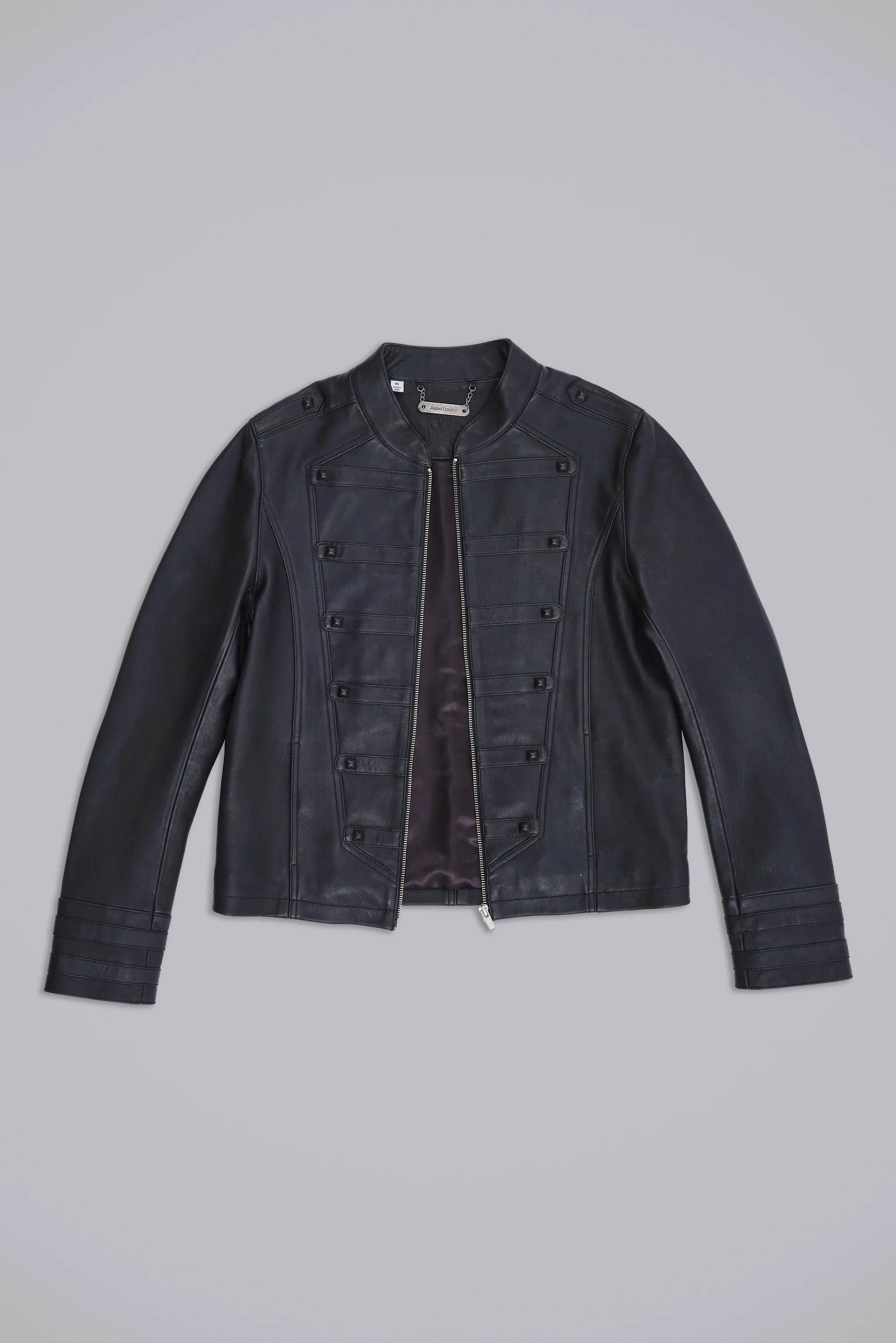 Leather Military Jacket - Image 3