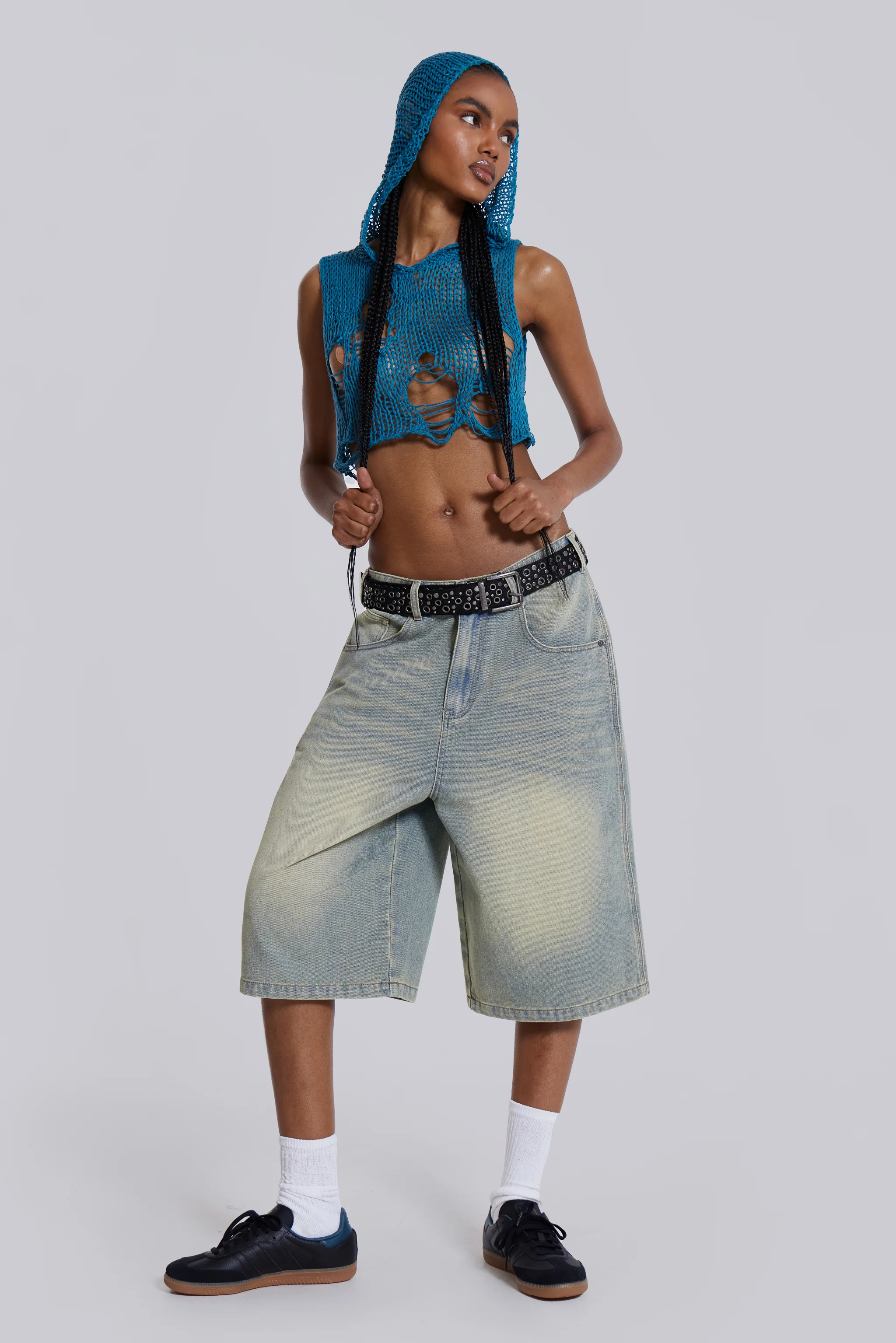 Light Wash Jumbo Jorts - Image 10