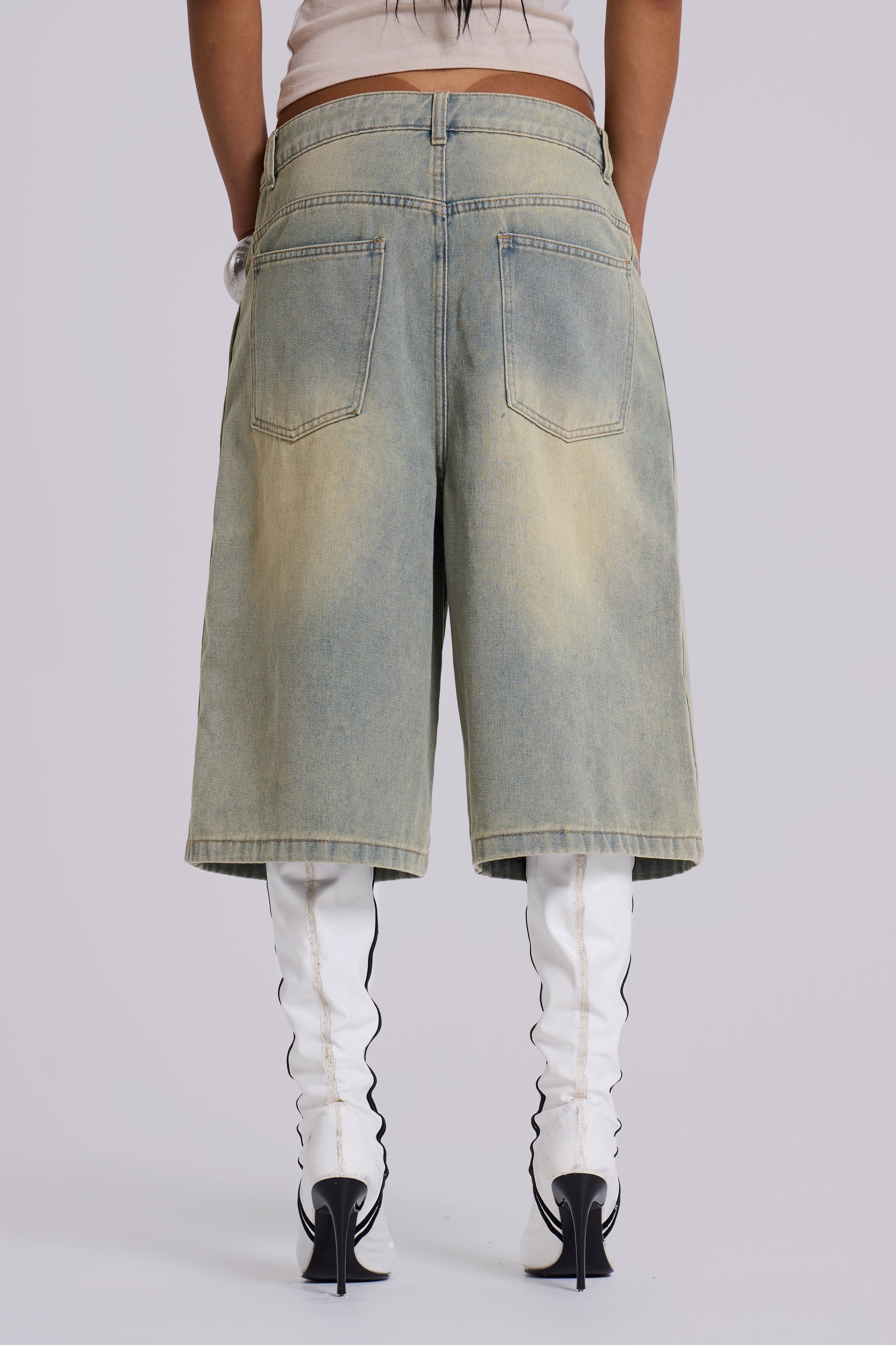 Light Wash Jumbo Jorts - Image 13