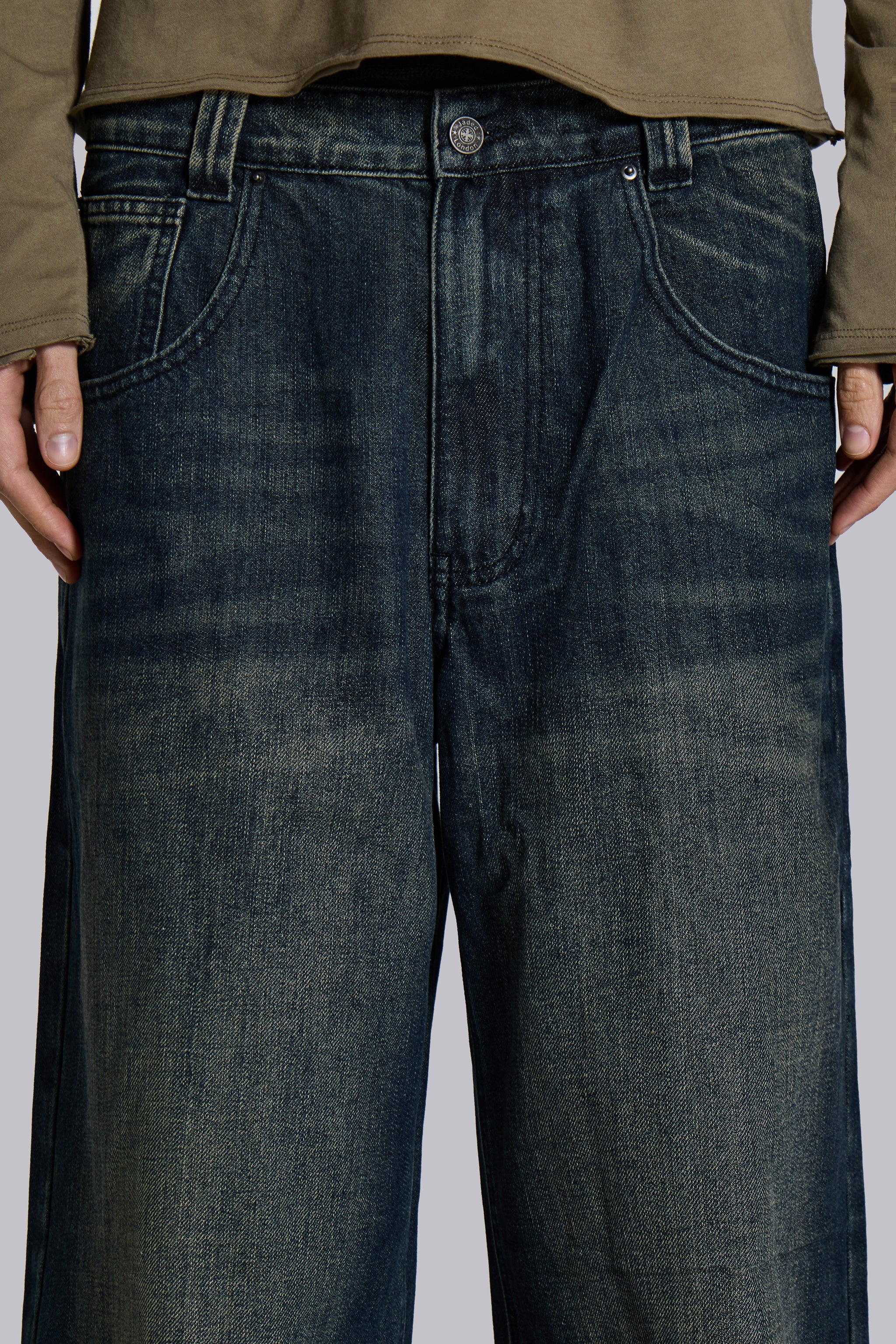 Mid Blue Slub Colossus Jeans - Image 3