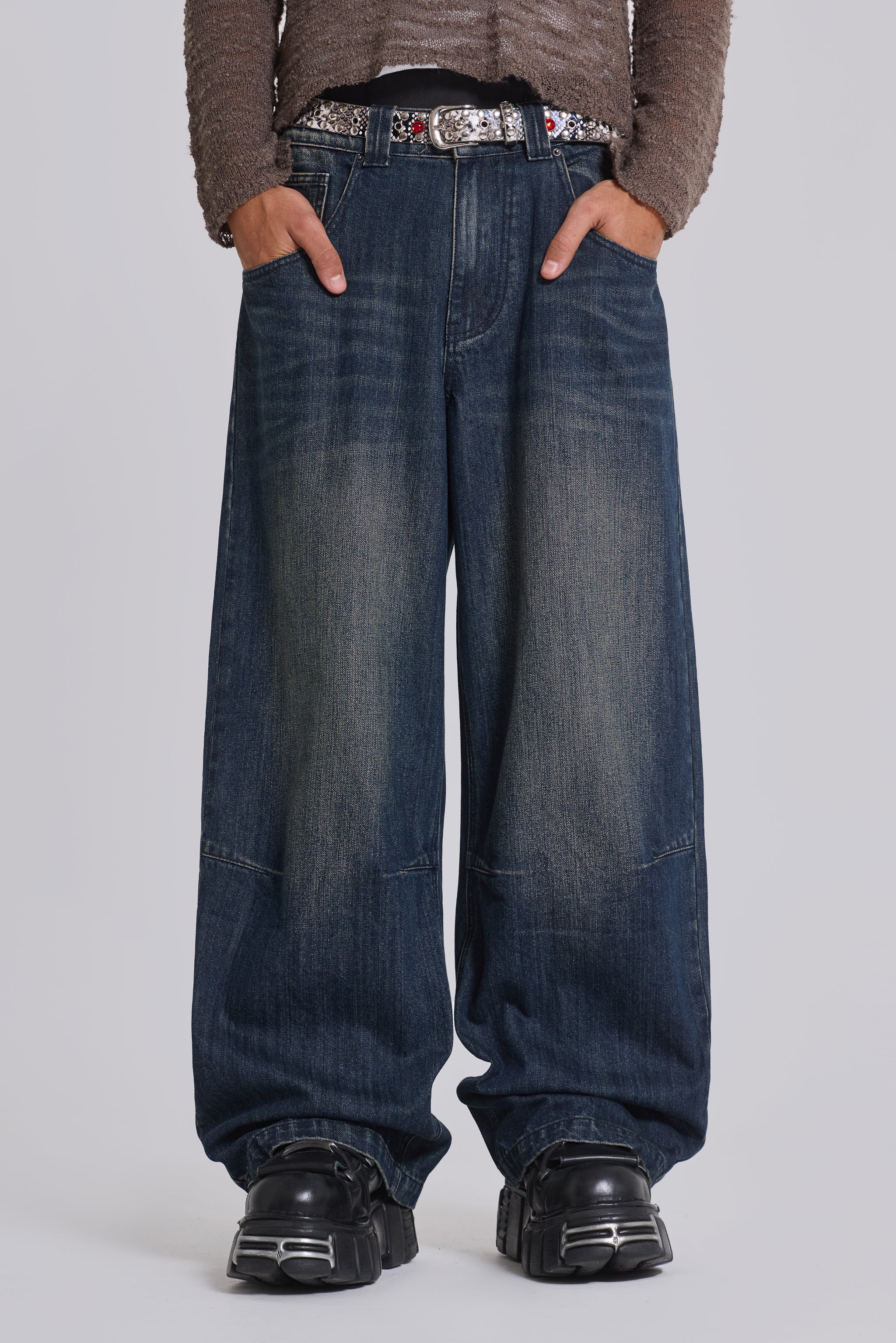 Mid Blue Slub Colossus Jeans - Image 7