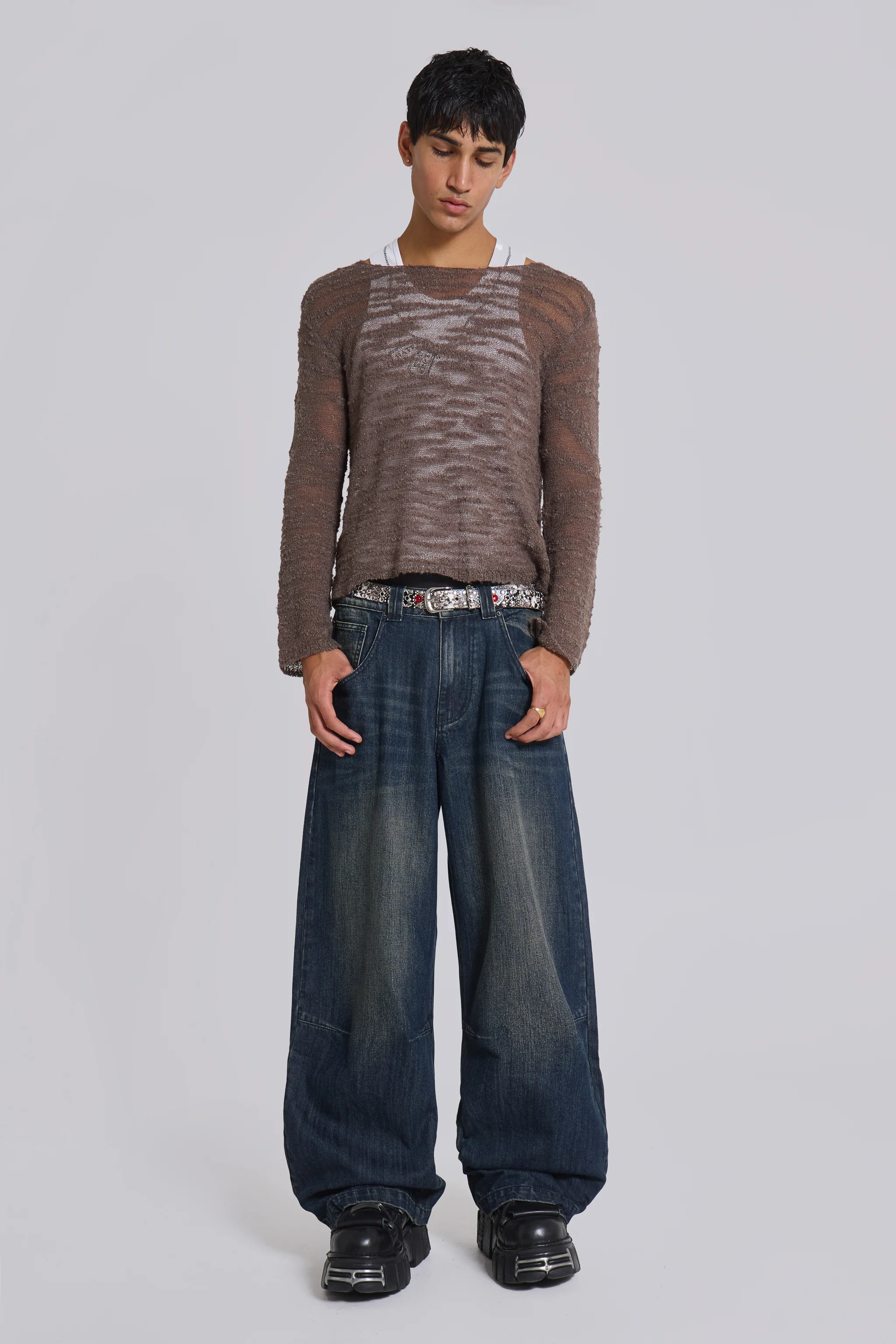 Mid Blue Slub Colossus Jeans - Image 9