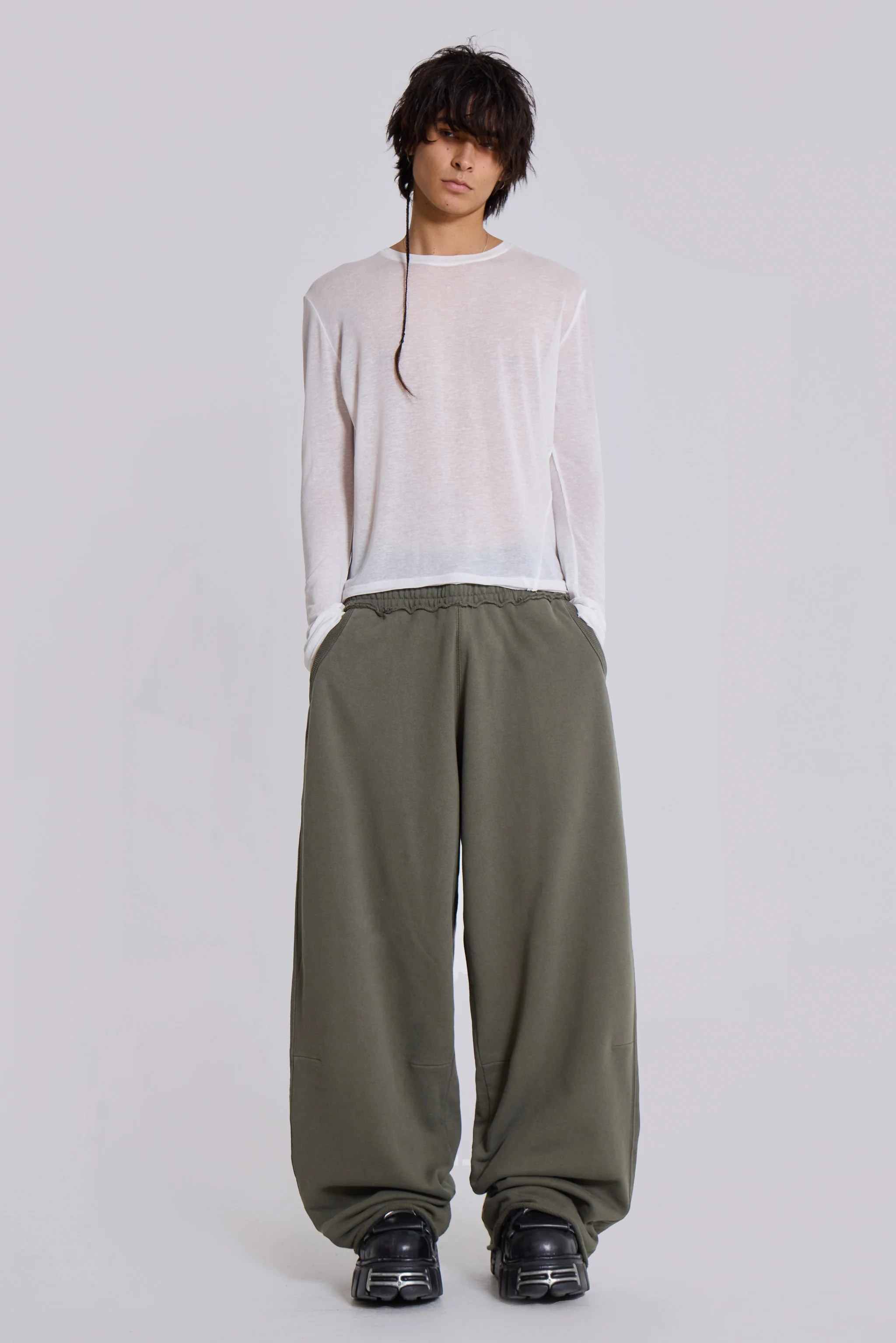 Military Green Baggy Monster Joggers - Image 3