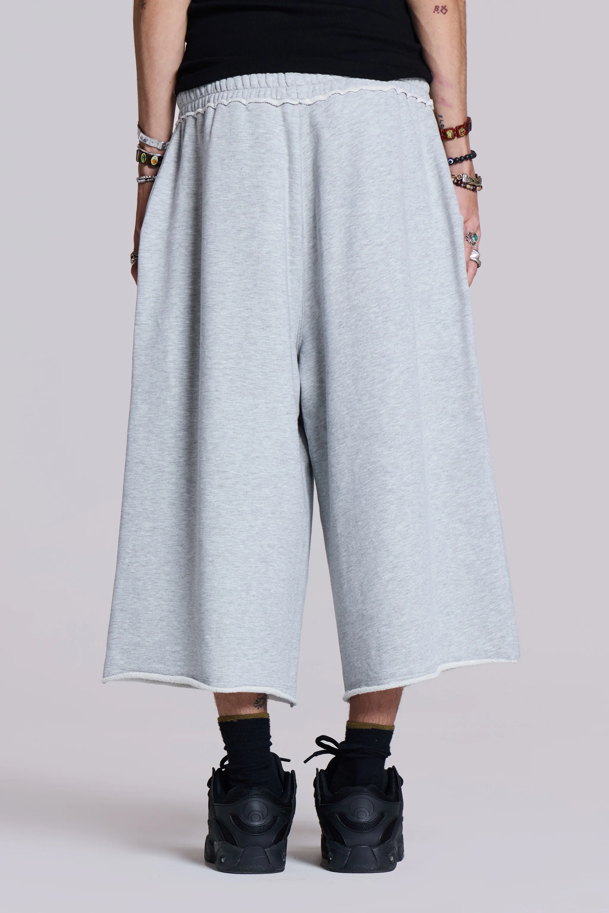 Monster 3/4 Grey Marl Shorts - Image 5