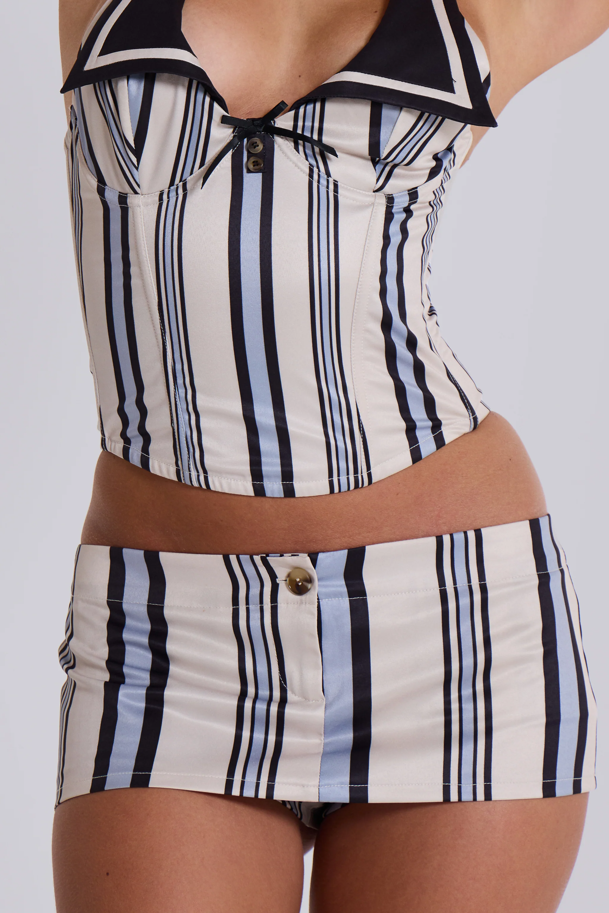 Nauti Girlfriend Stripe Corset - Image 7