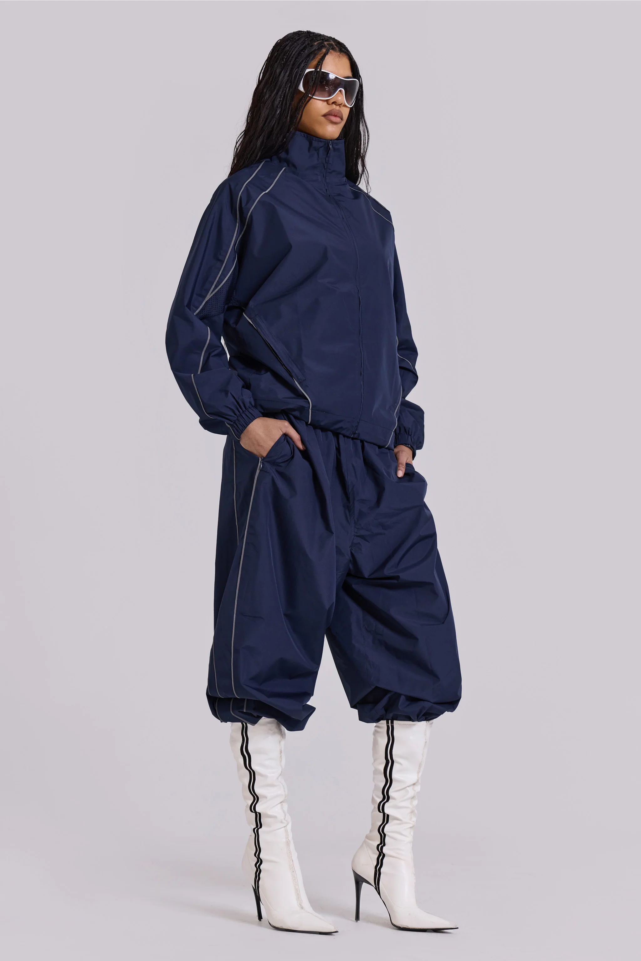 Navy Vapor Tracksuit Bottoms - Image 3