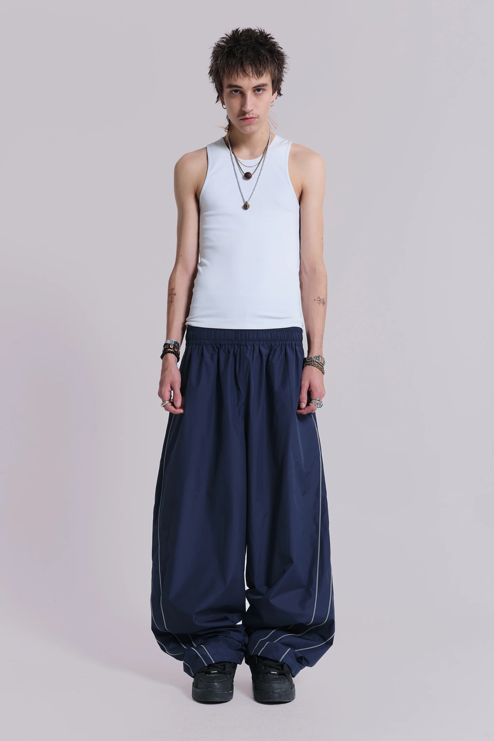 Navy Vapor Tracksuit Bottoms - Image 3