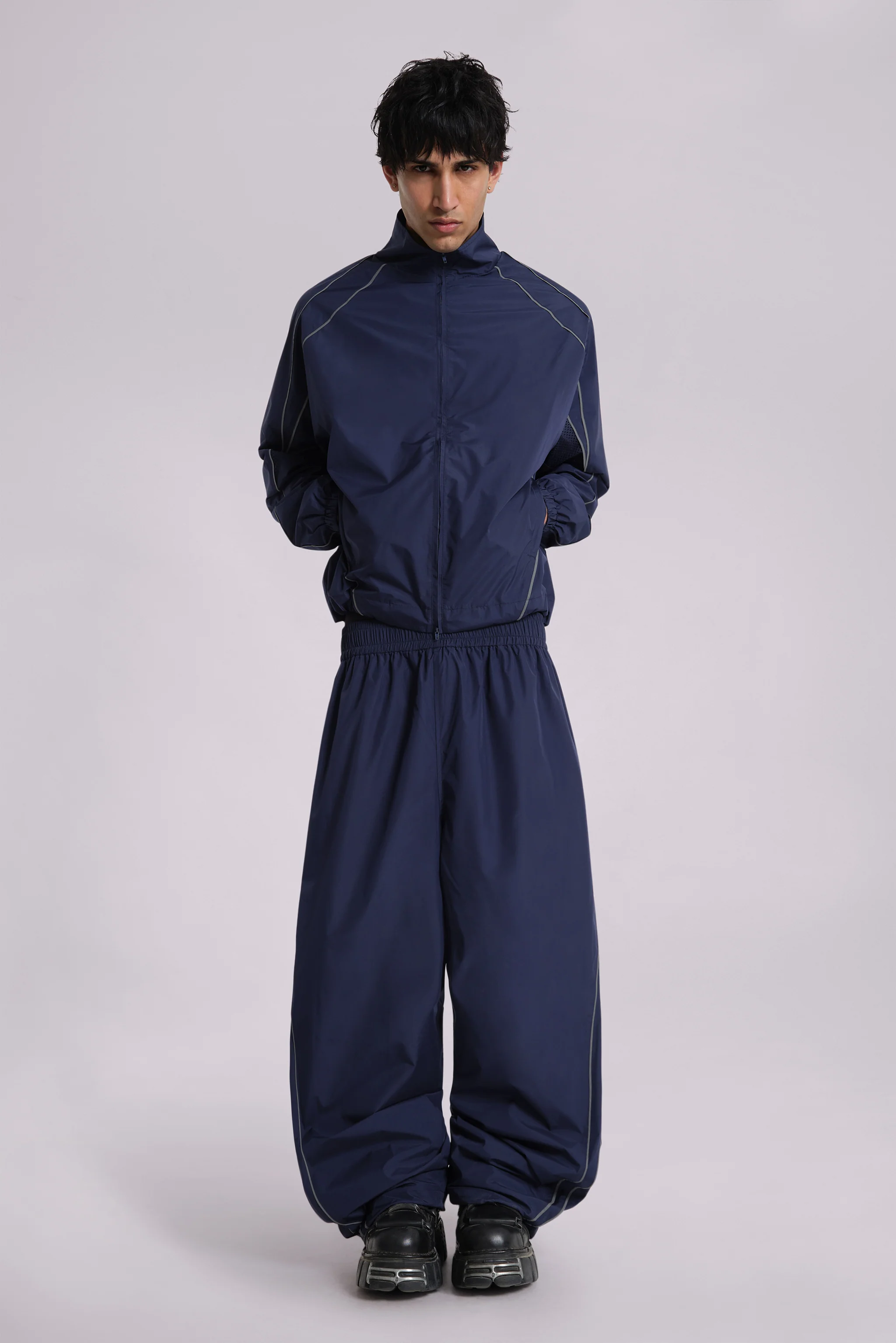 Navy Vapor Tracksuit Bottoms - Image 8