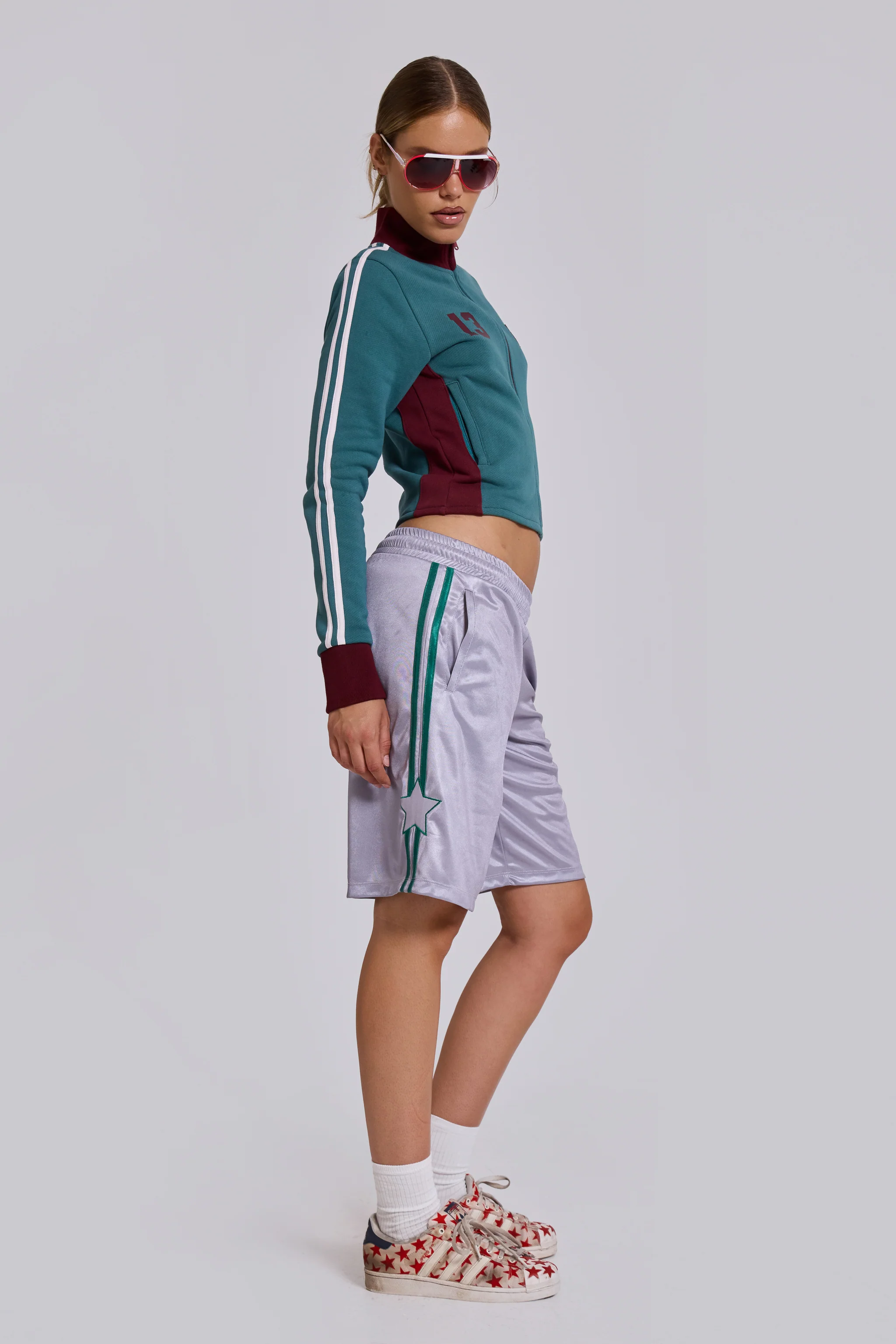 Teal Green No.13 Football Track Top - Image 13