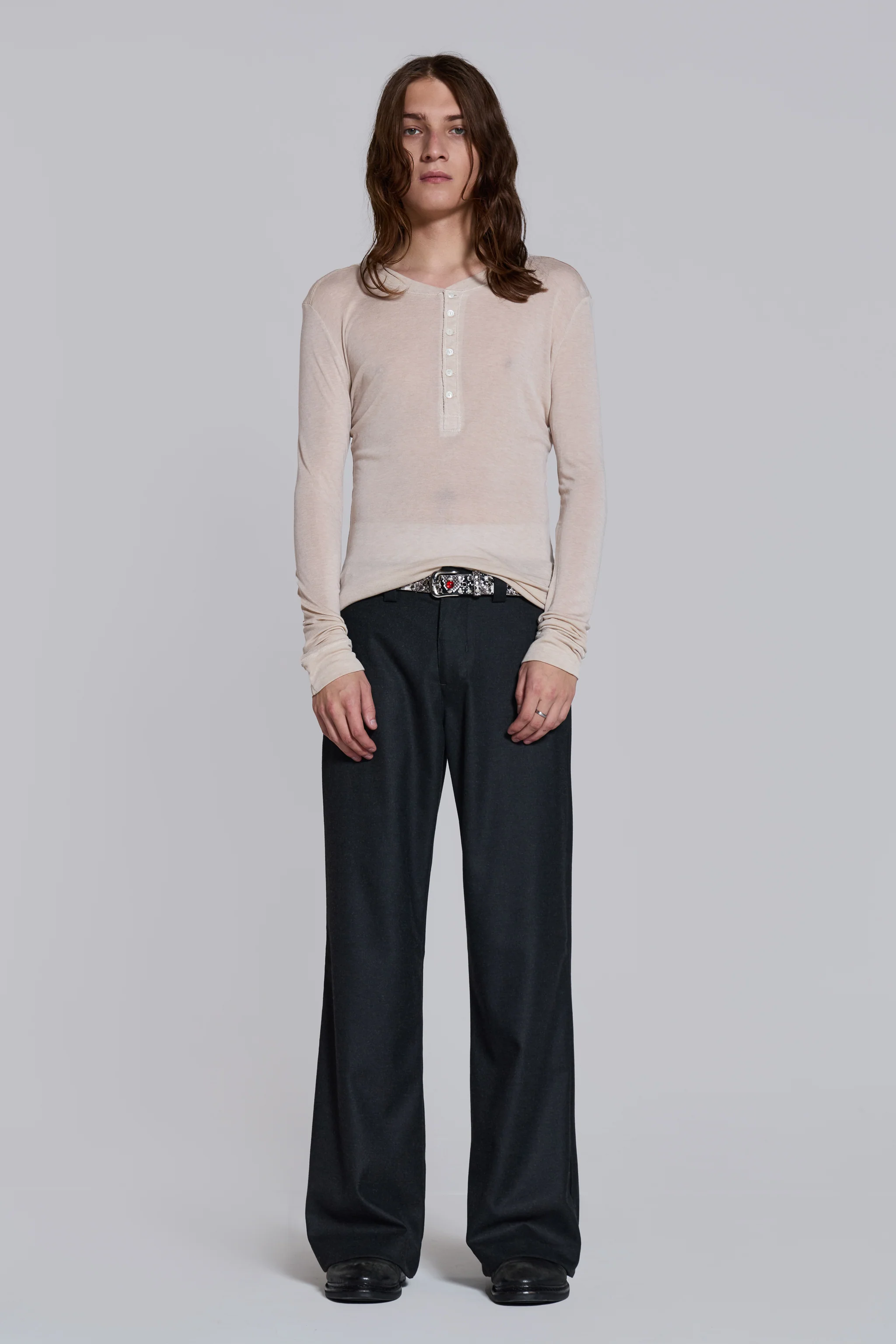 Oatmeal Haze Henley Top - Image 3