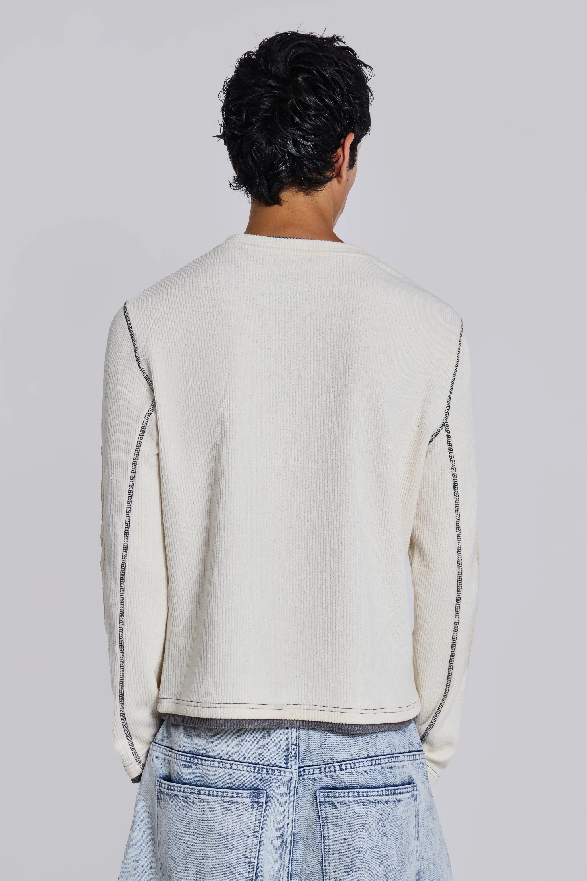 Off White Tattoo Applique Tee - Image 6