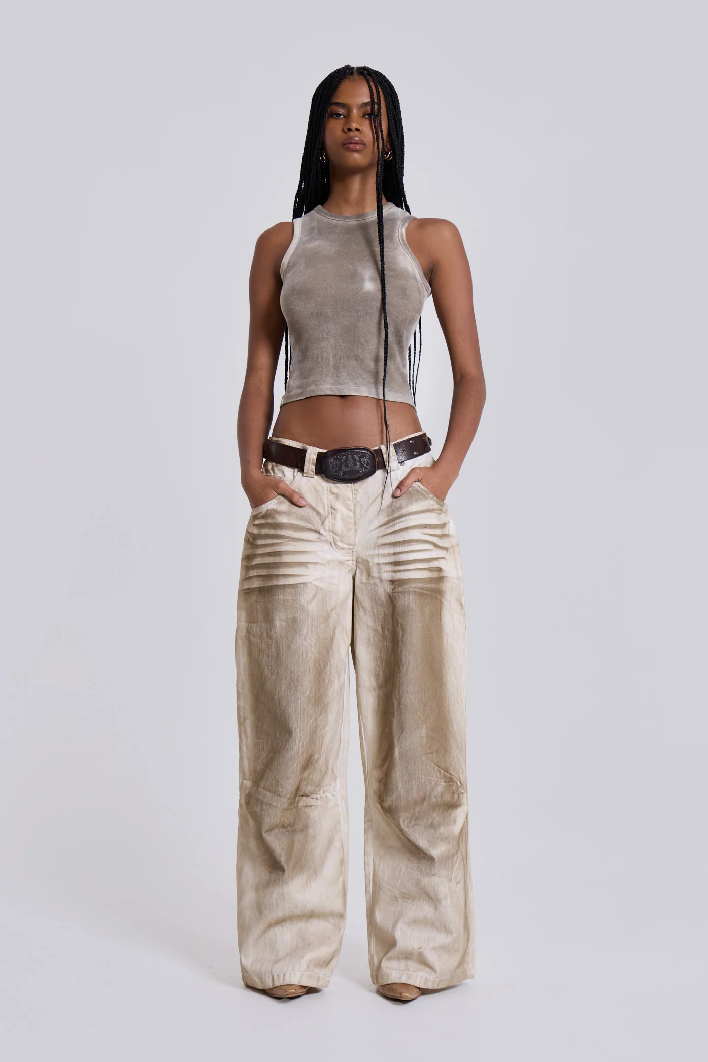 Sand Oil Wash Colossus Jeans - Image 3