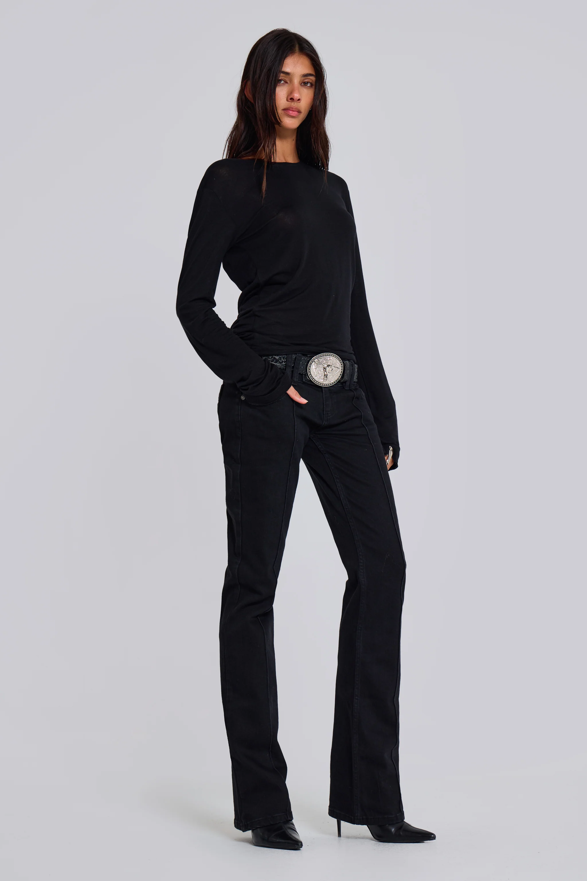Solid Black Thirteen Jeans - Image 7