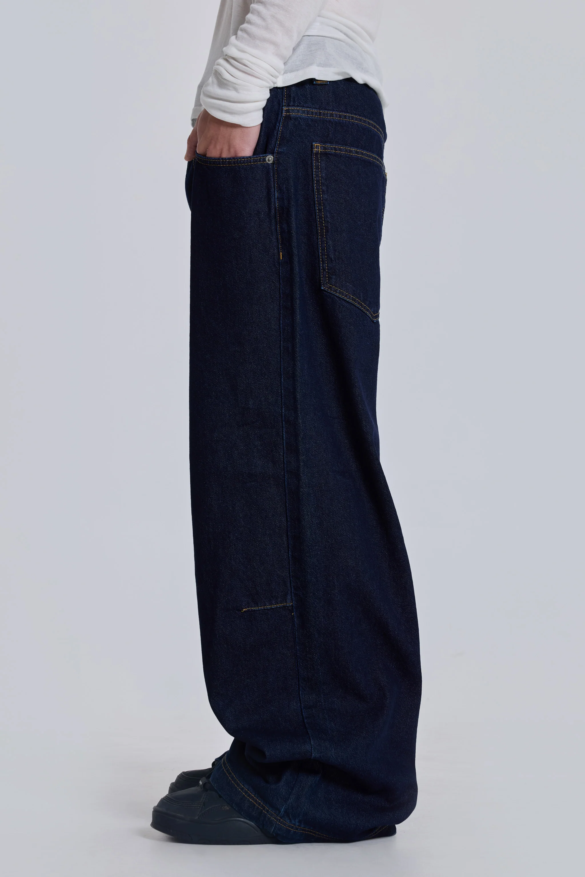 Indigo Low Rise Colossus Baggy Jeans - Image 4