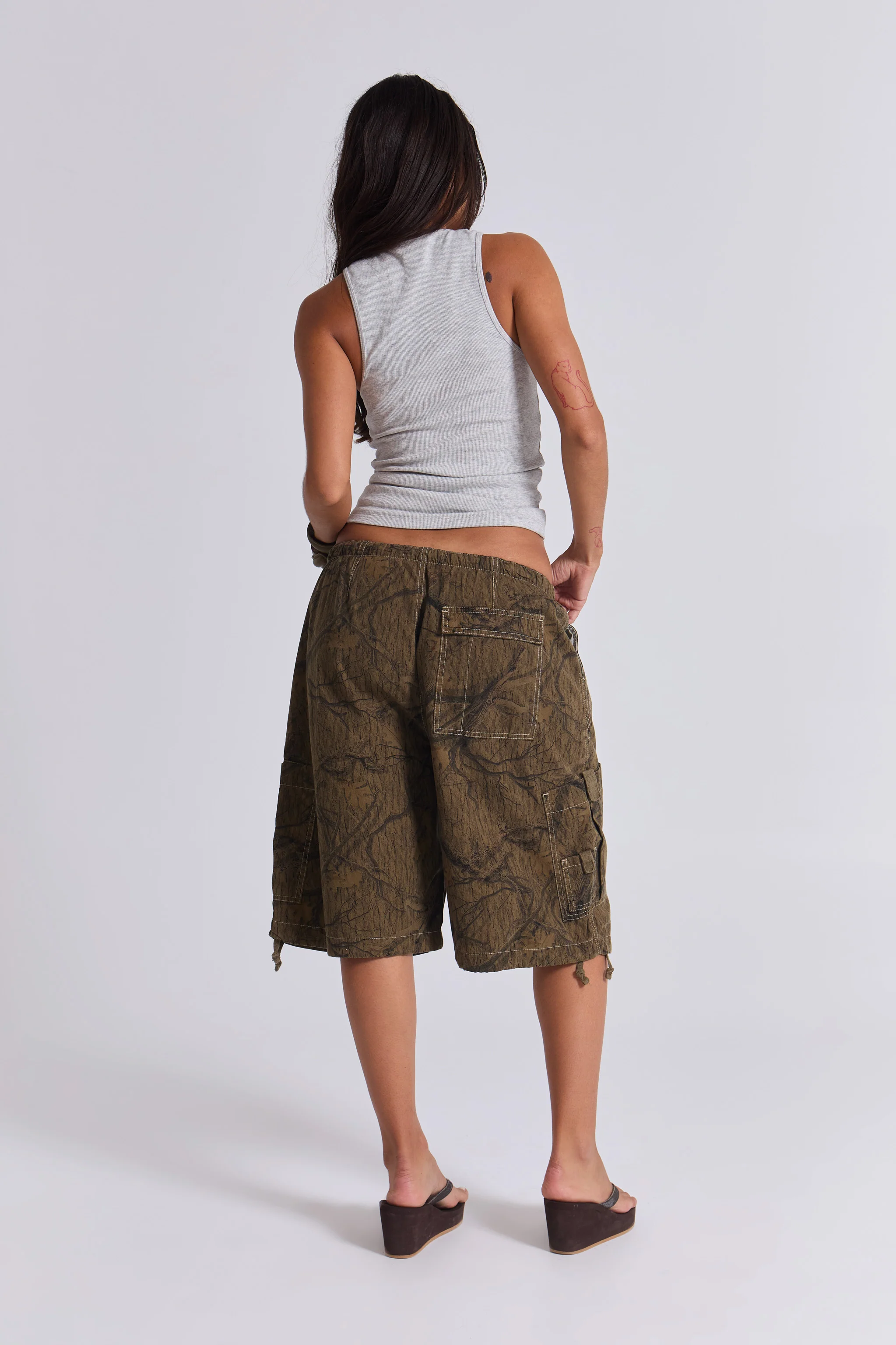 Forest Camo Parachute Shorts - Image 5