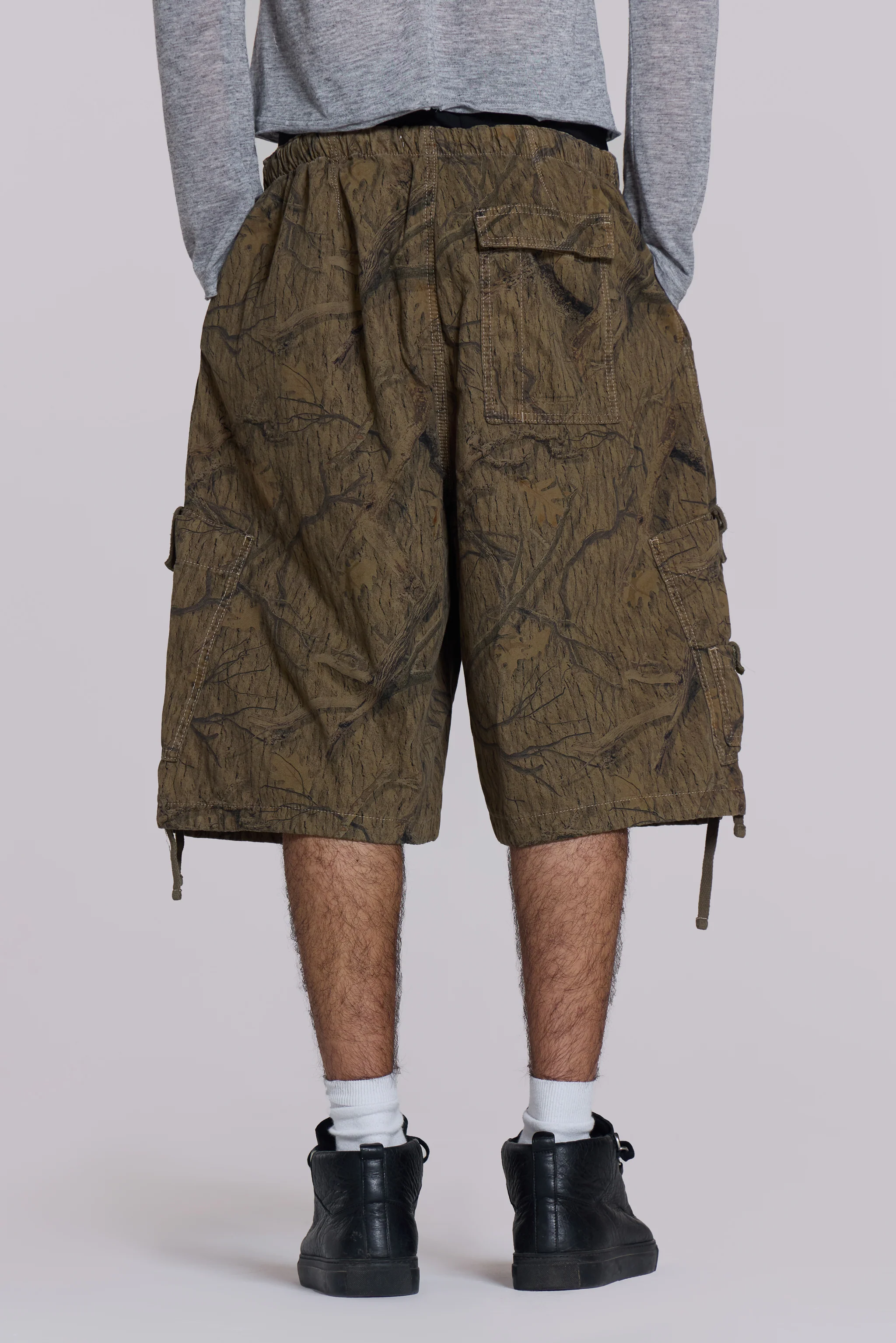 Forest Camo Parachute Shorts - Image 4