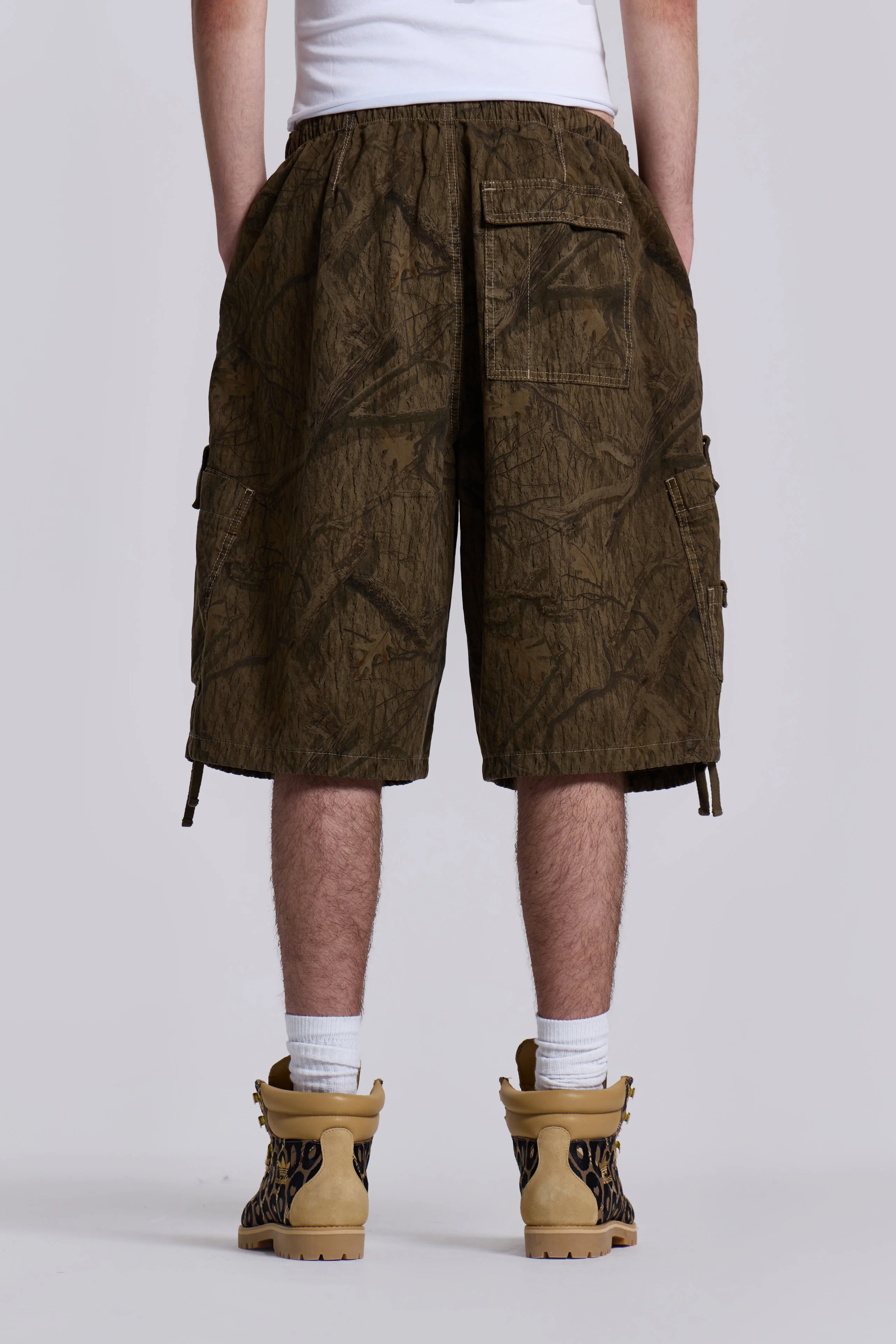 Forest Camo Parachute Shorts - Image 9