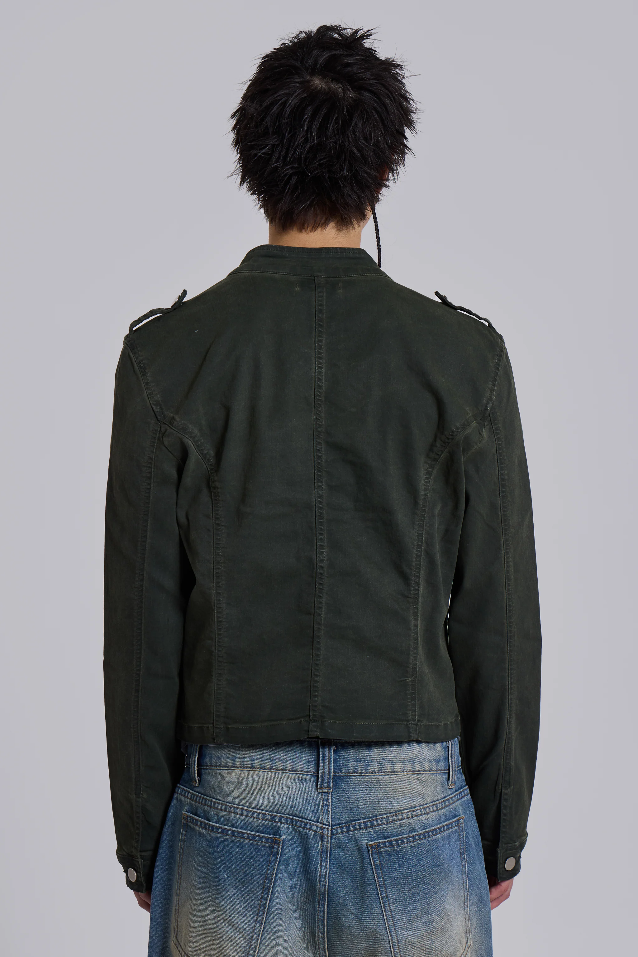 Rebel Military Jacket in Khaki - Image 4