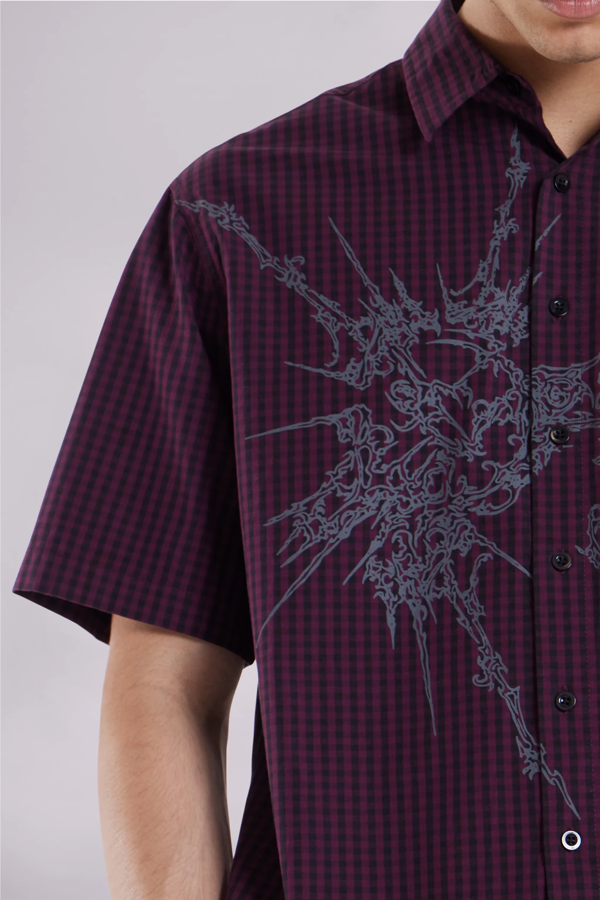 Red Atom Checked Shirt - Image 3