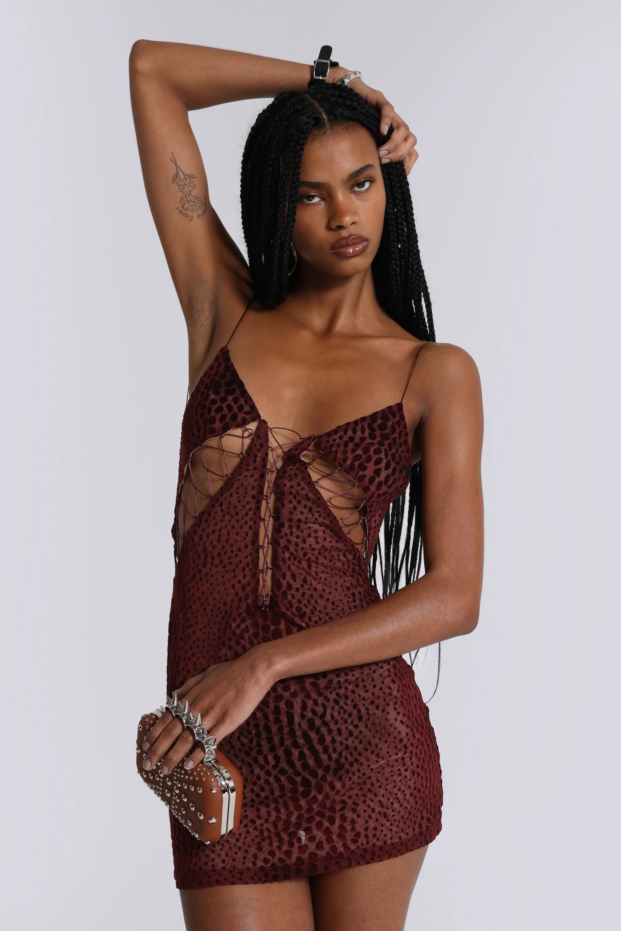 Rhyxa Lace Up Mini Dress - Image 6