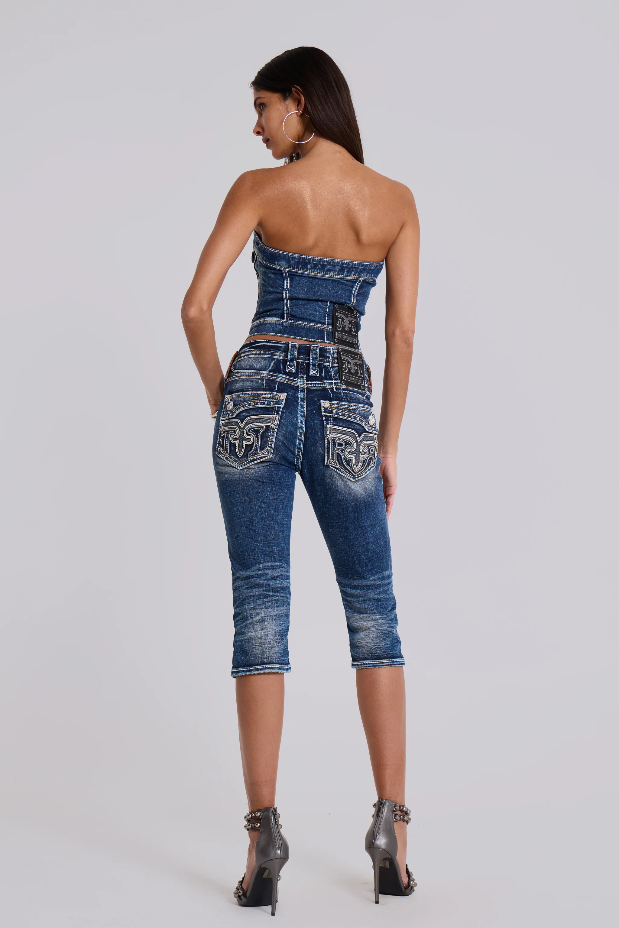 Rock Revival Denim Corset Top - Image 6