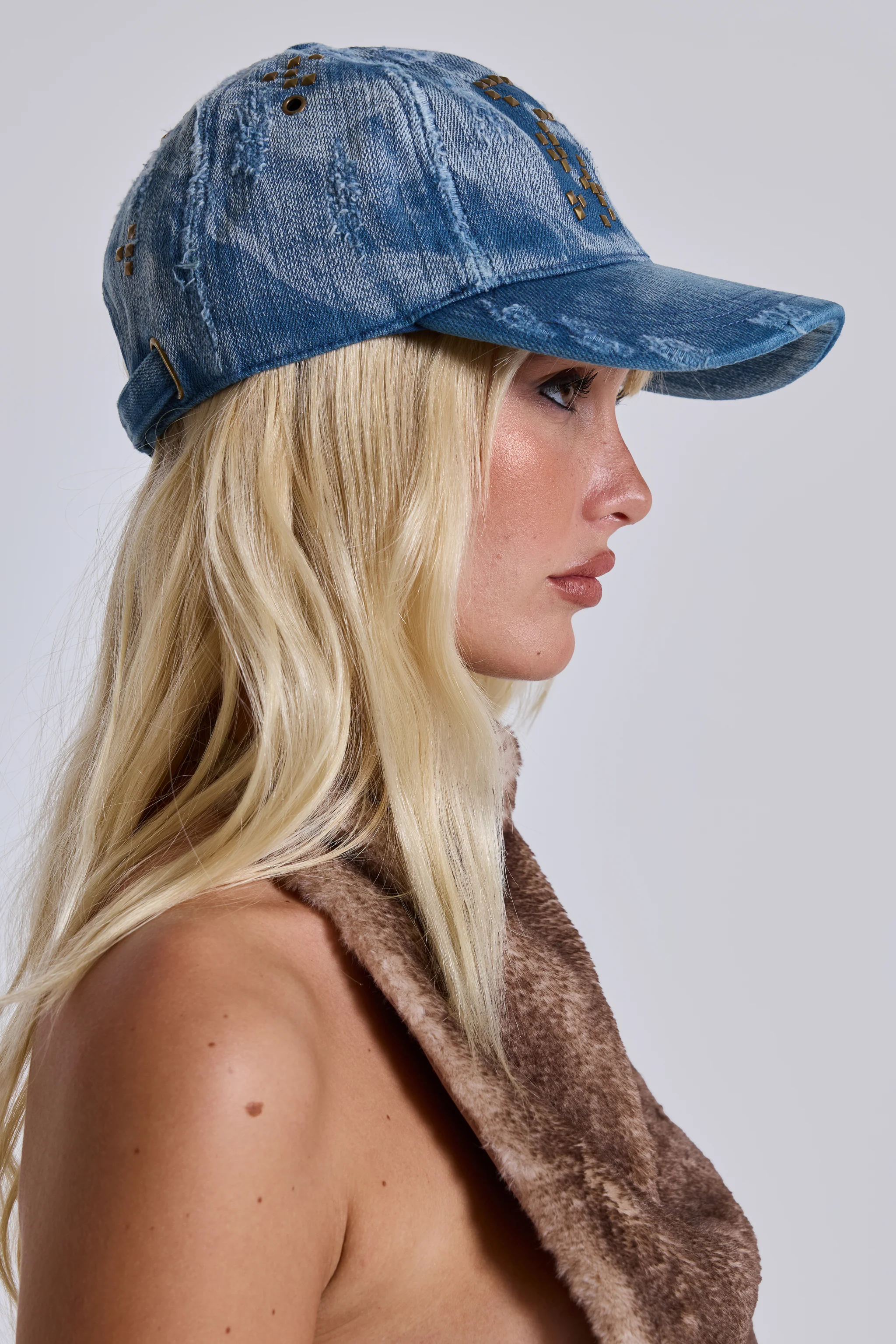 Route 66 Distressed Studded Cap - Image 3