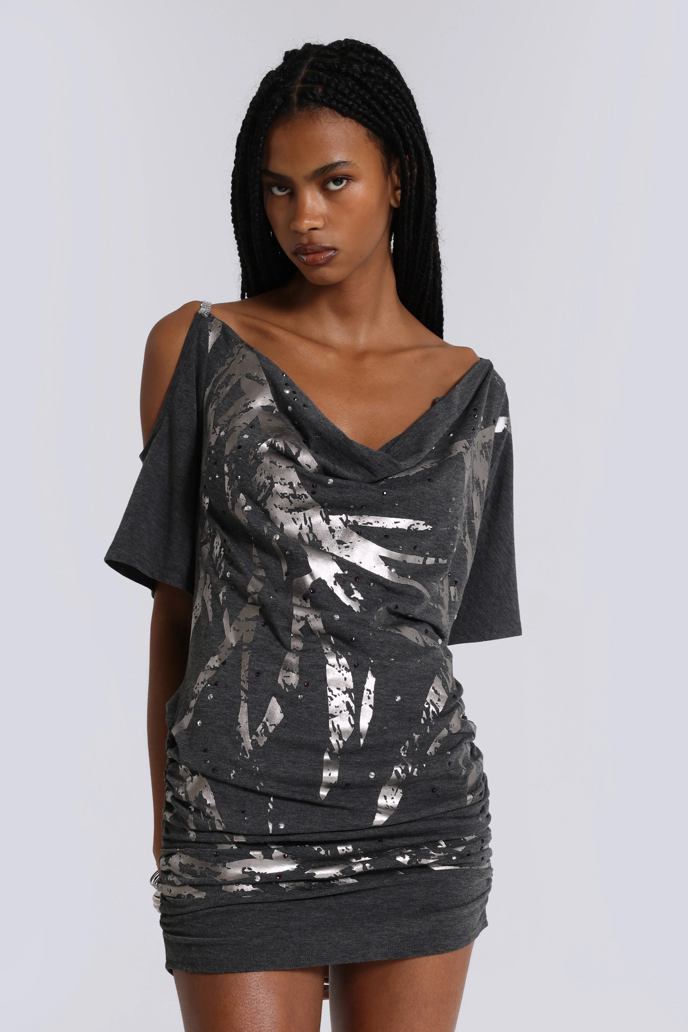 Sky Asymmetric Mini Dress - Image 12