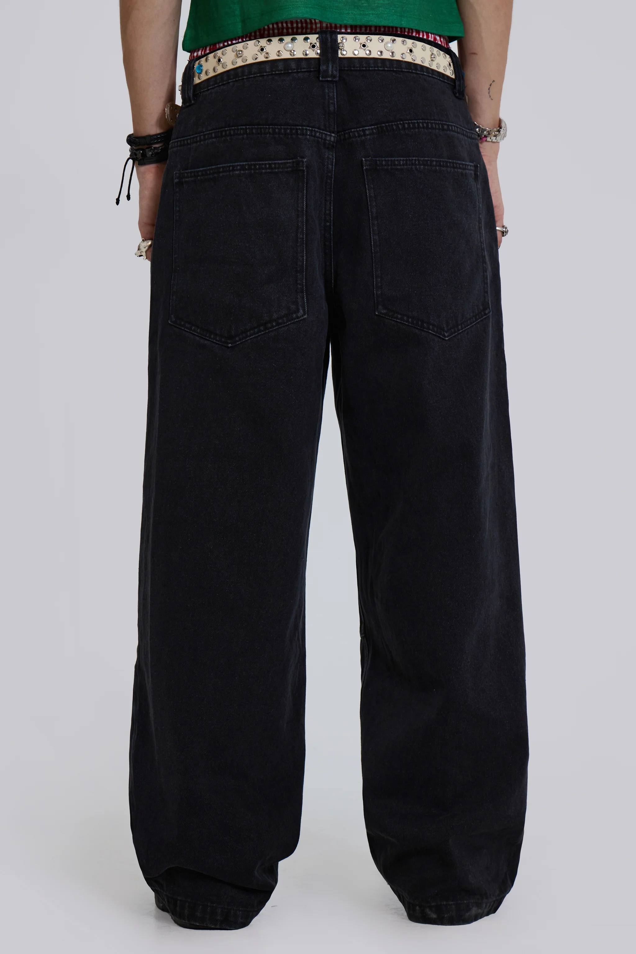 Solid Black Low Rise Colossus Jeans - Image 4