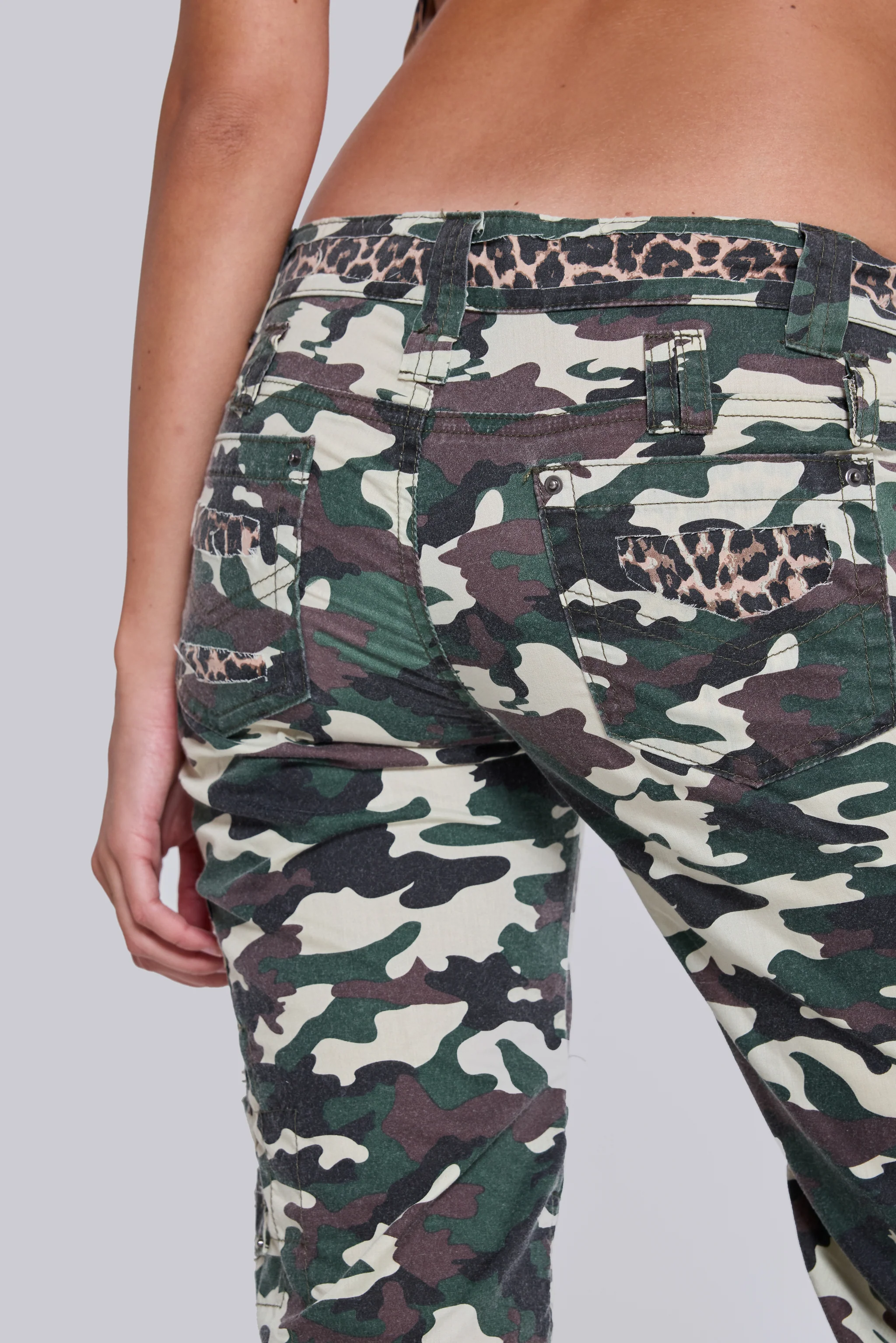 Stella Camo Leopard Cargo Capri Trousers - Image 3