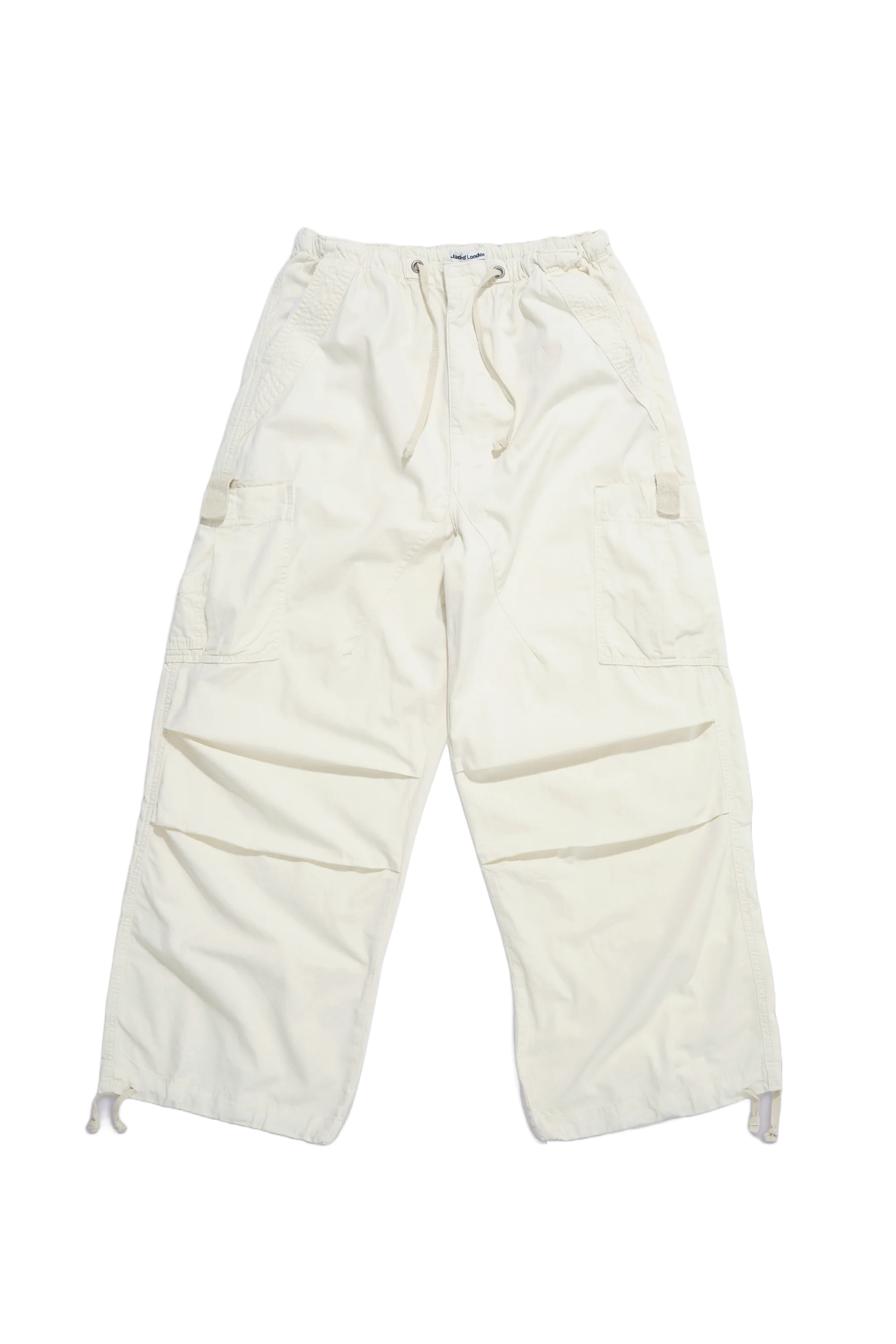 Ecru Parachute Cargo Pants - Image 9
