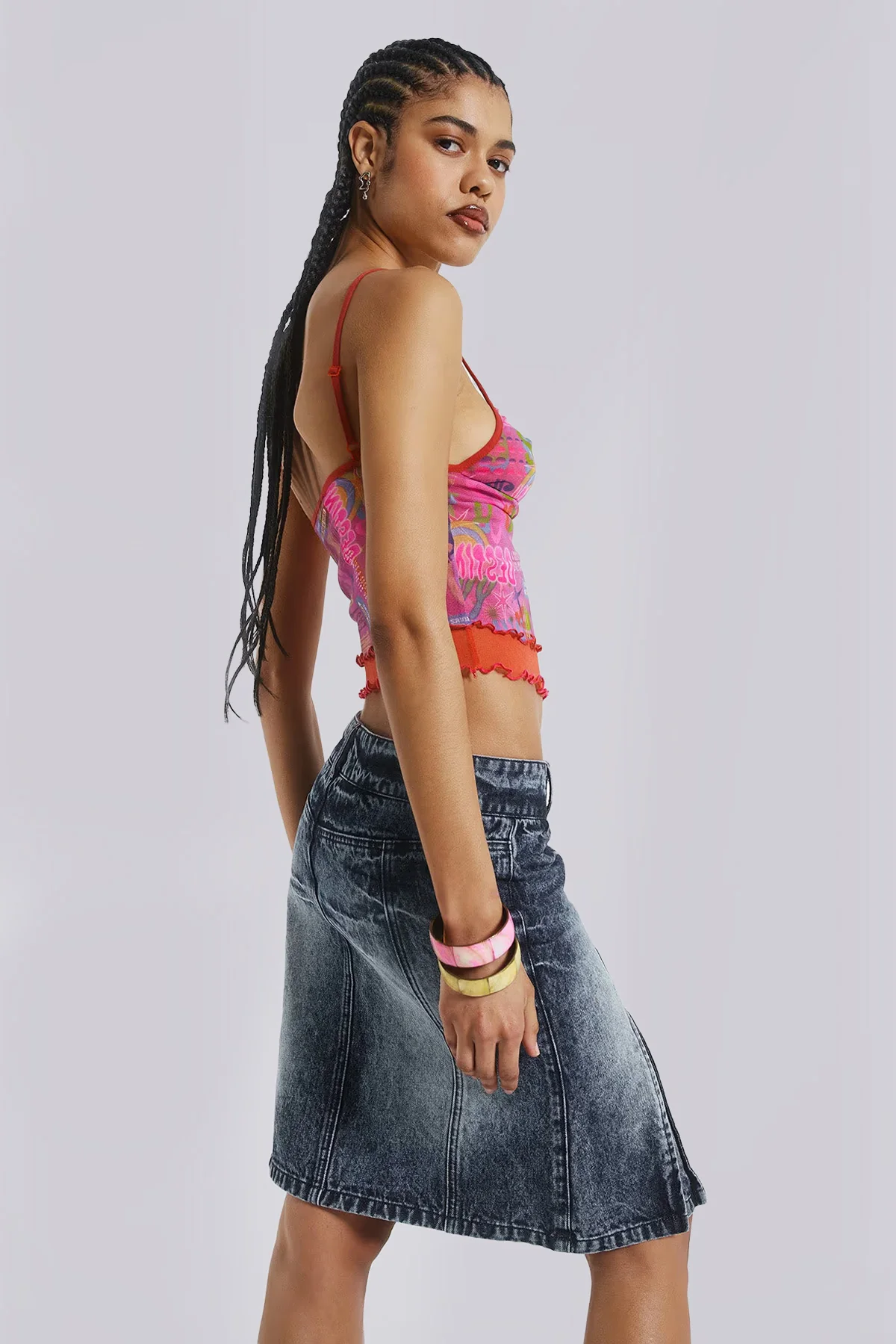 The Hills Denim Midi Skirt - Image 5