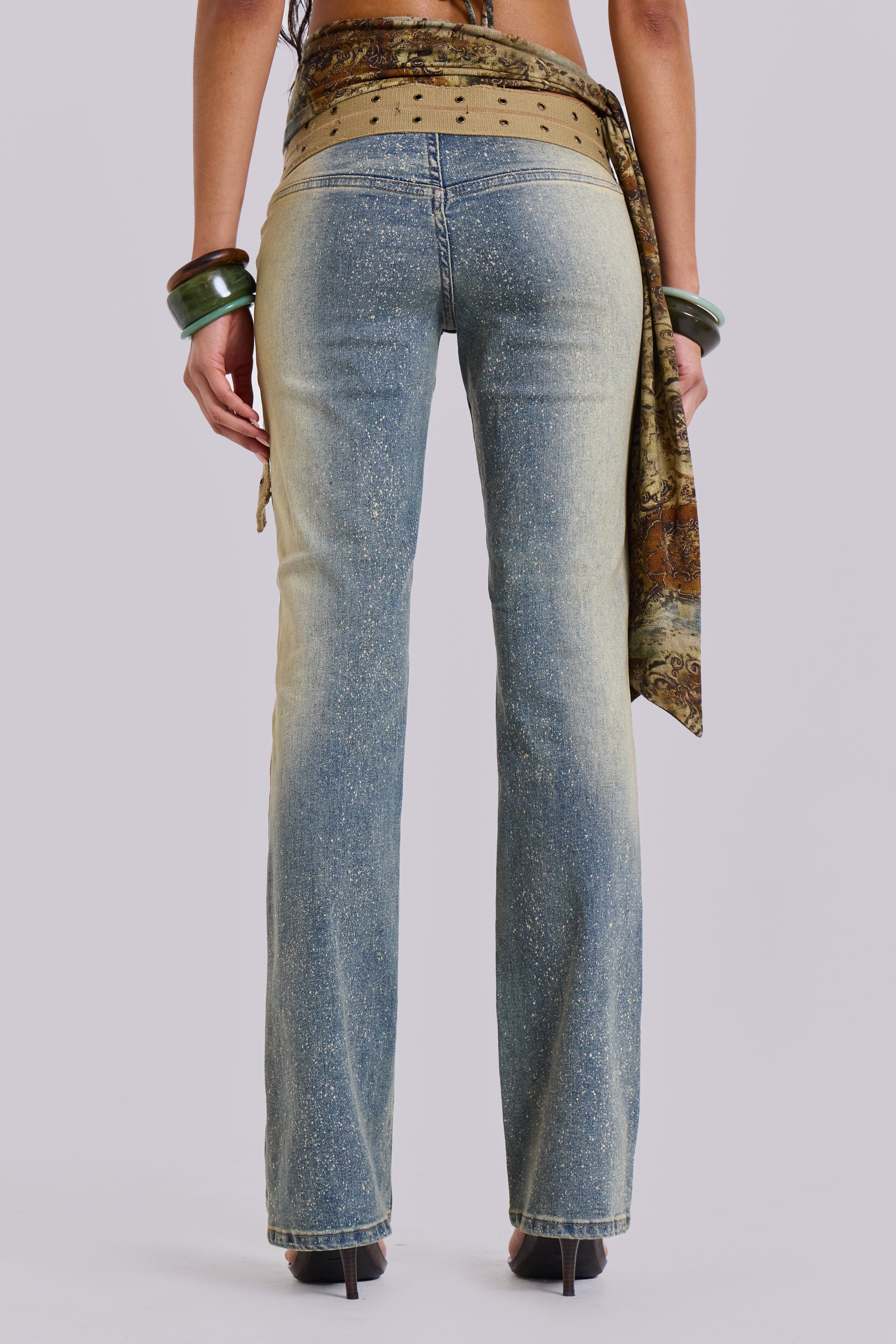 Strap Up Stonewash Jeans - Image 5
