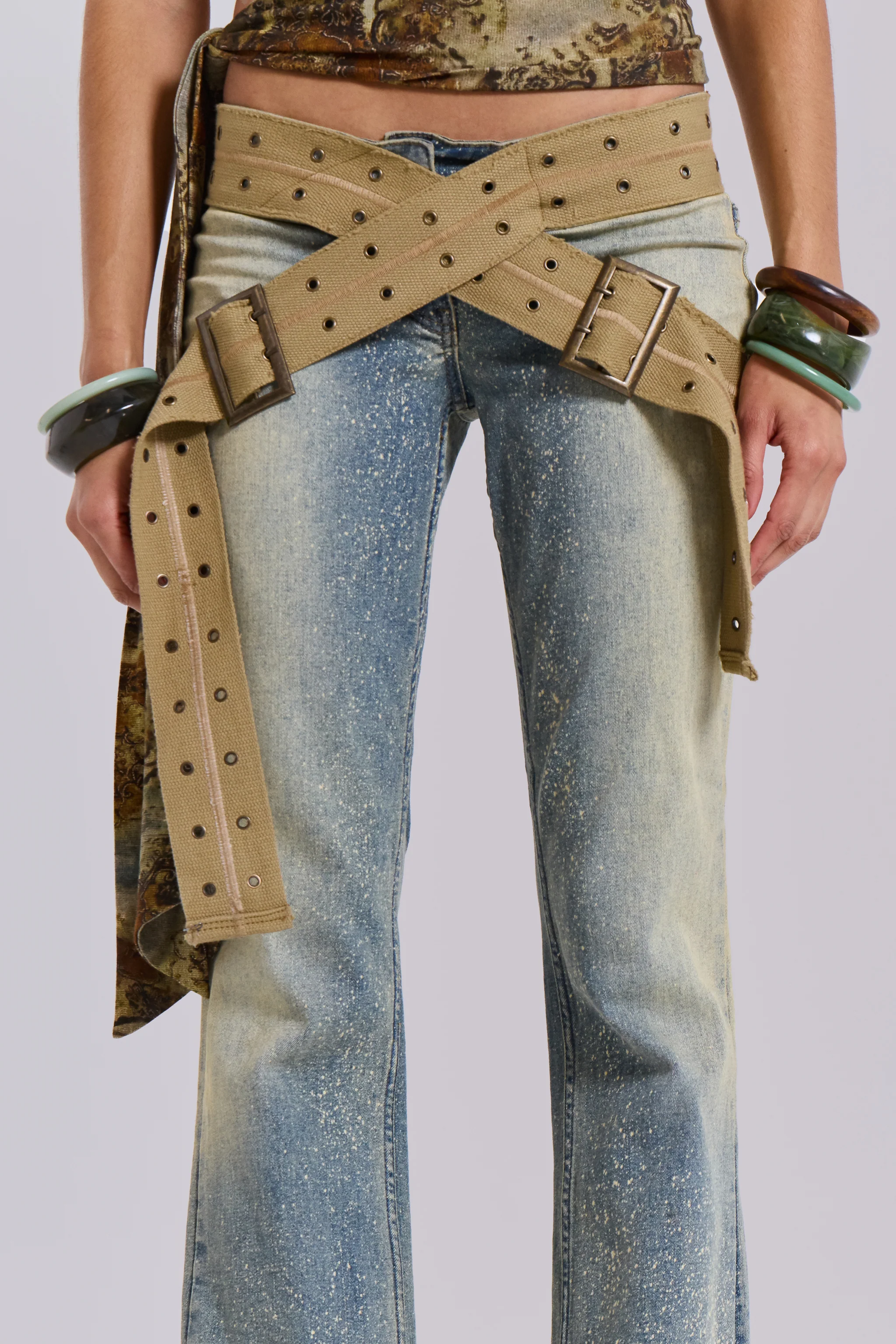 Strap Up Stonewash Jeans - Image 6