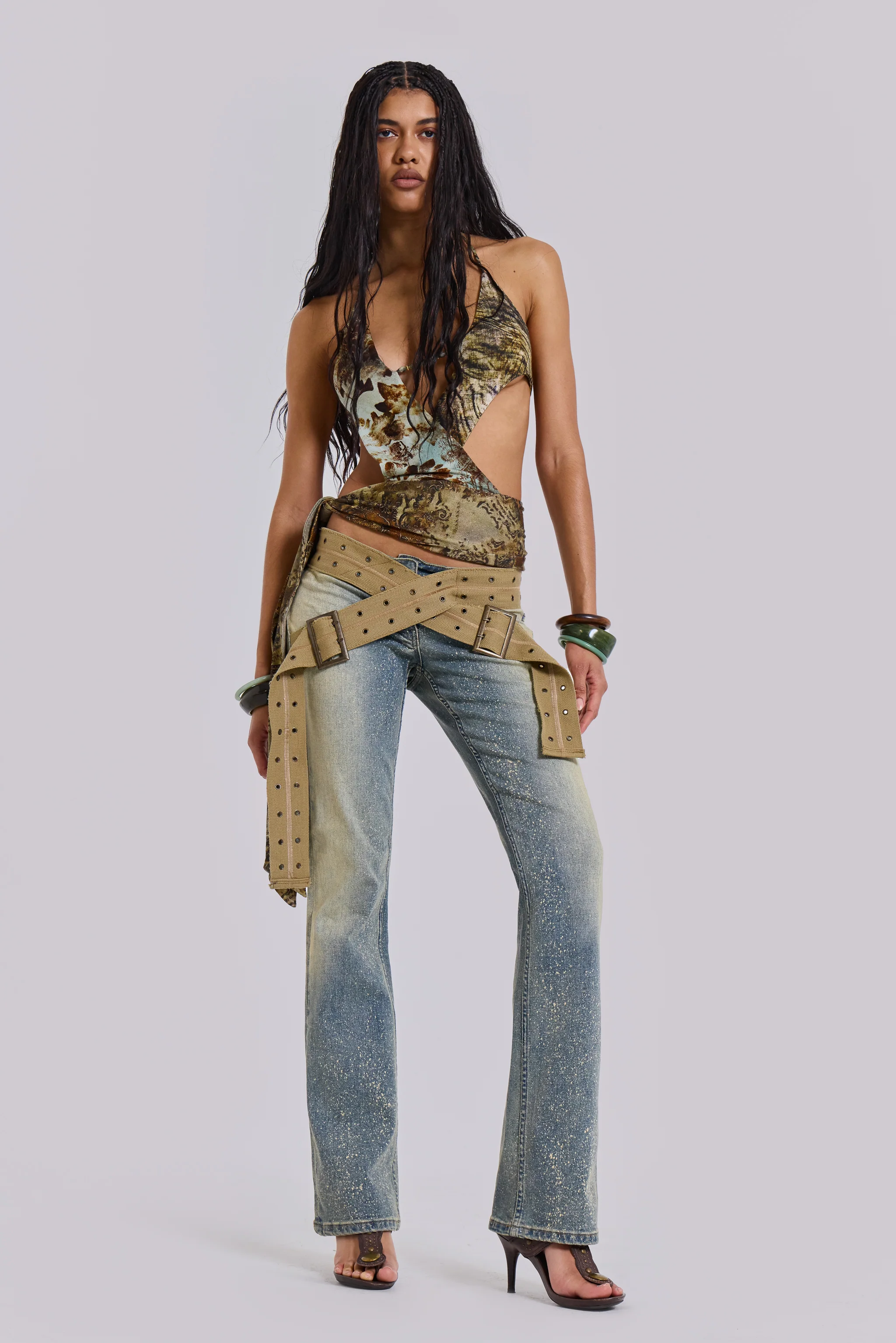 Strap Up Stonewash Jeans - Image 7