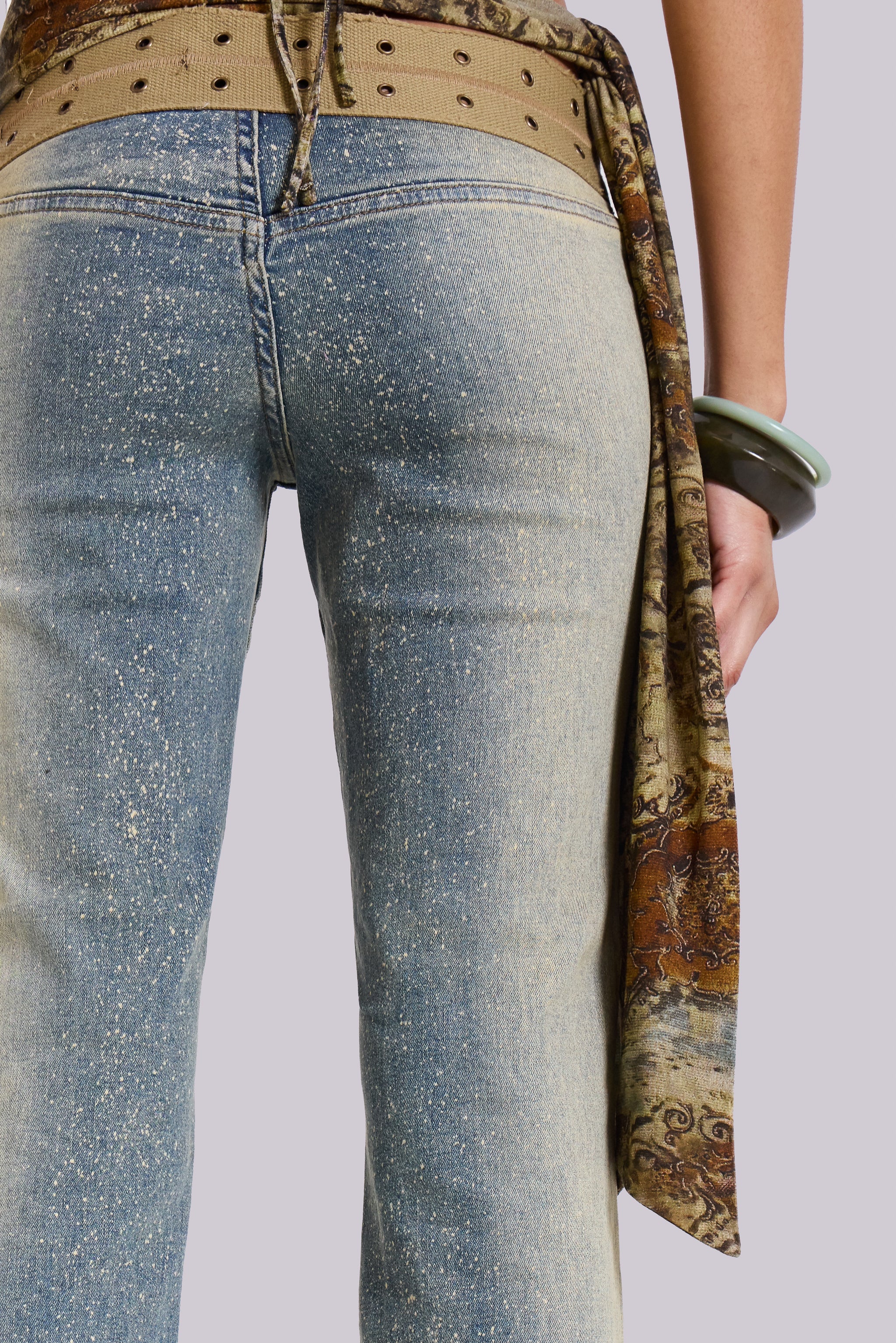 Strap Up Stonewash Jeans - Image 9