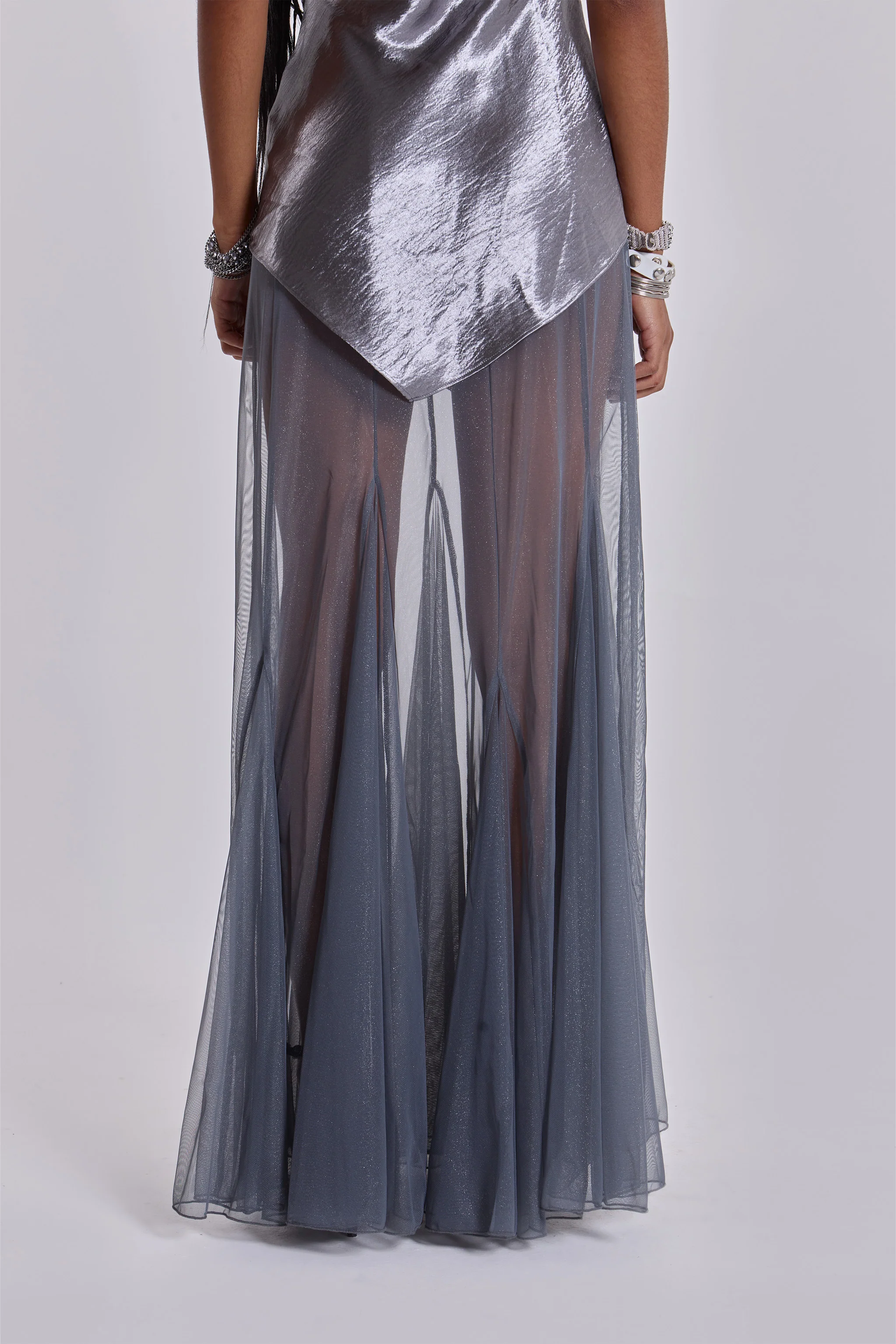 Talassa Maxi Dress with Real Feather - Image 6