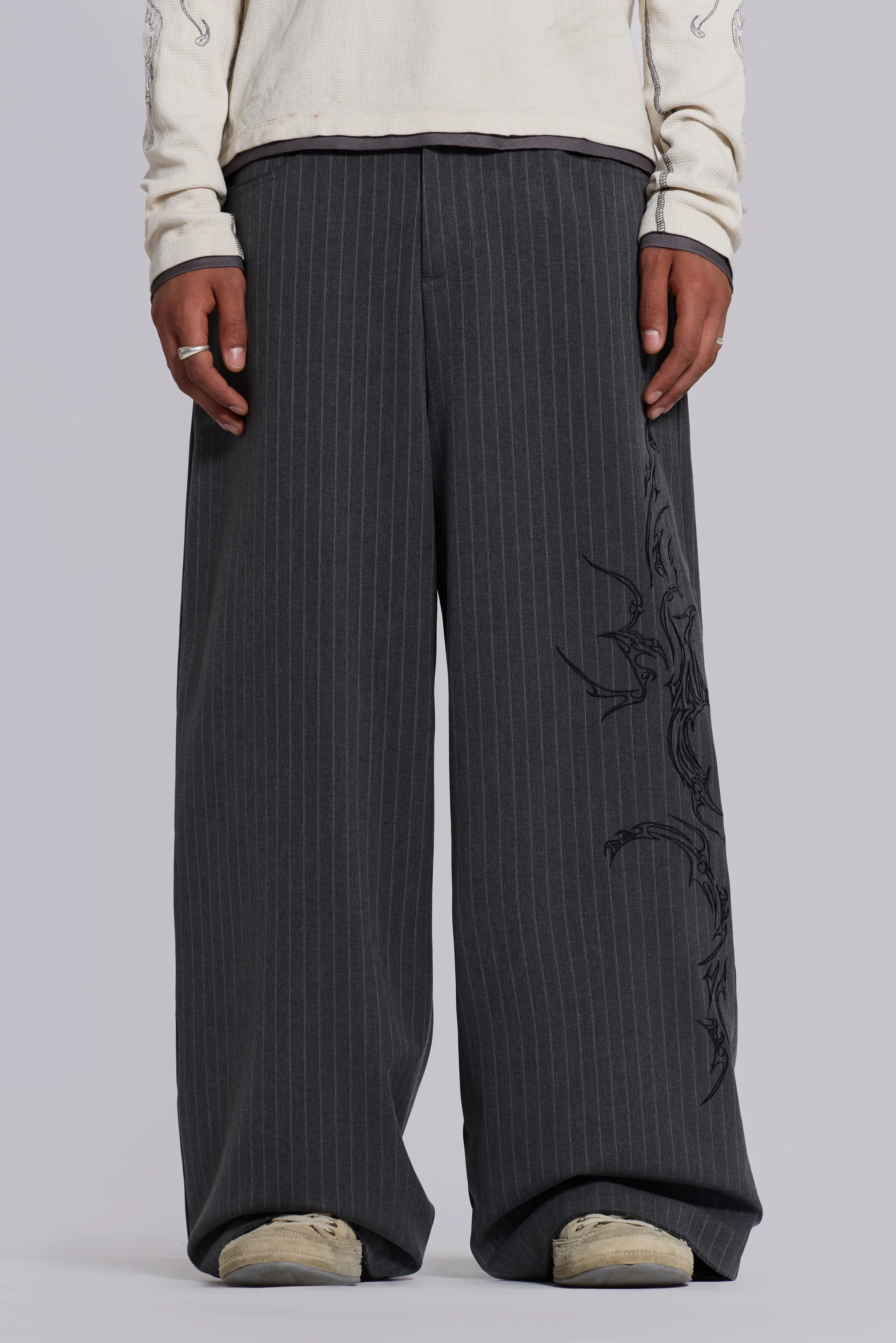 Tattoo Pinstripe Goliath Suit Pants - Image 3