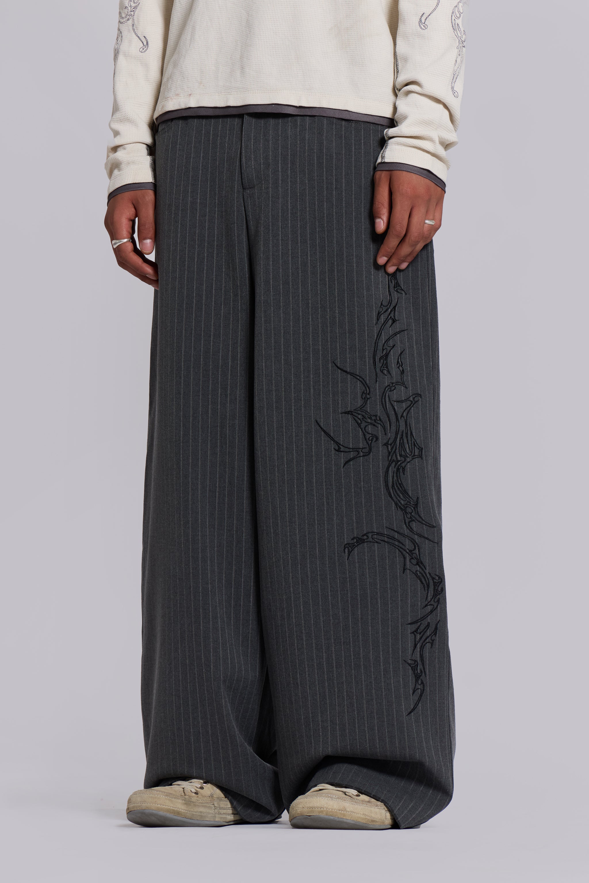 Tattoo Pinstripe Goliath Suit Pants - Image 6