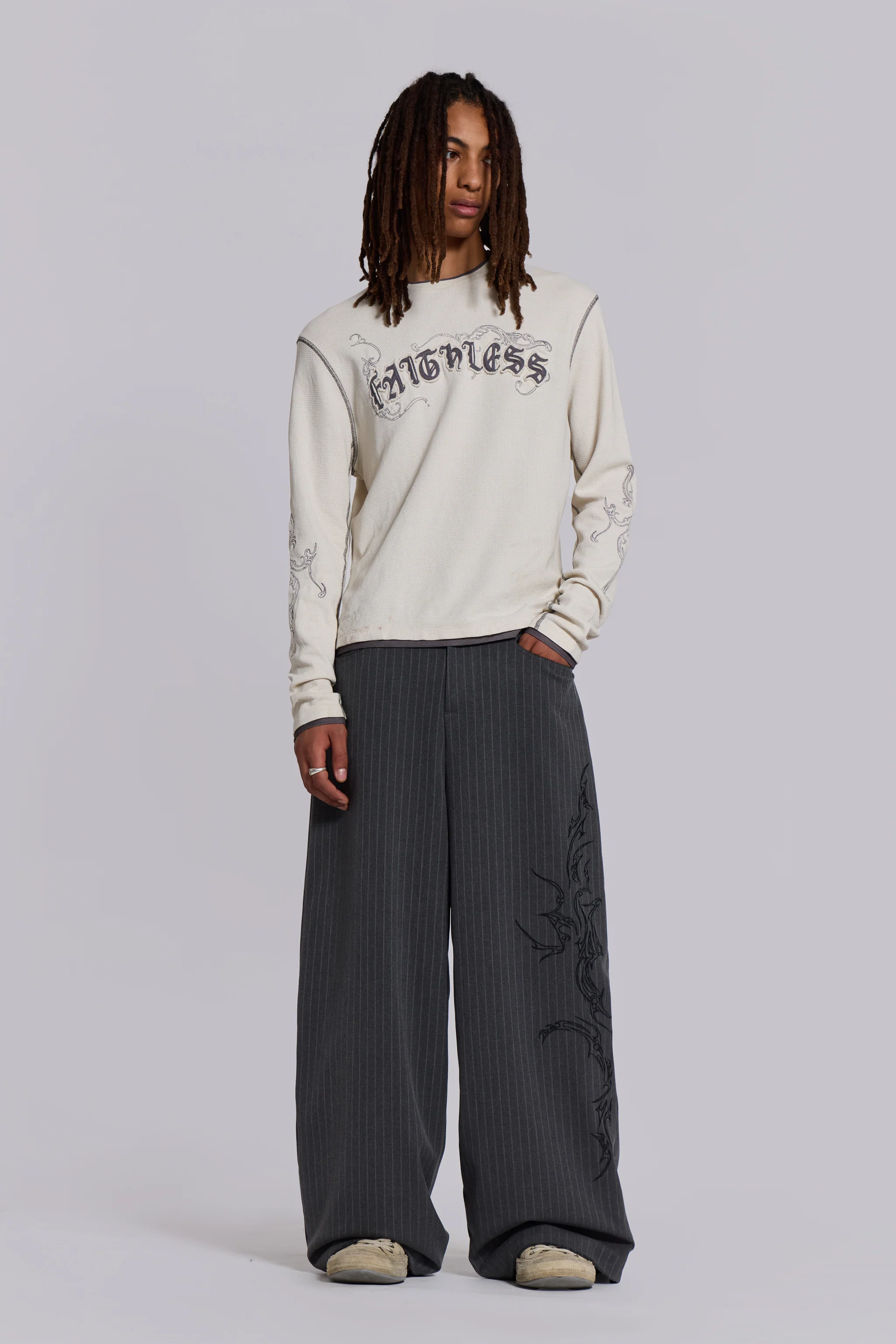 Tattoo Pinstripe Goliath Suit Pants - Image 8