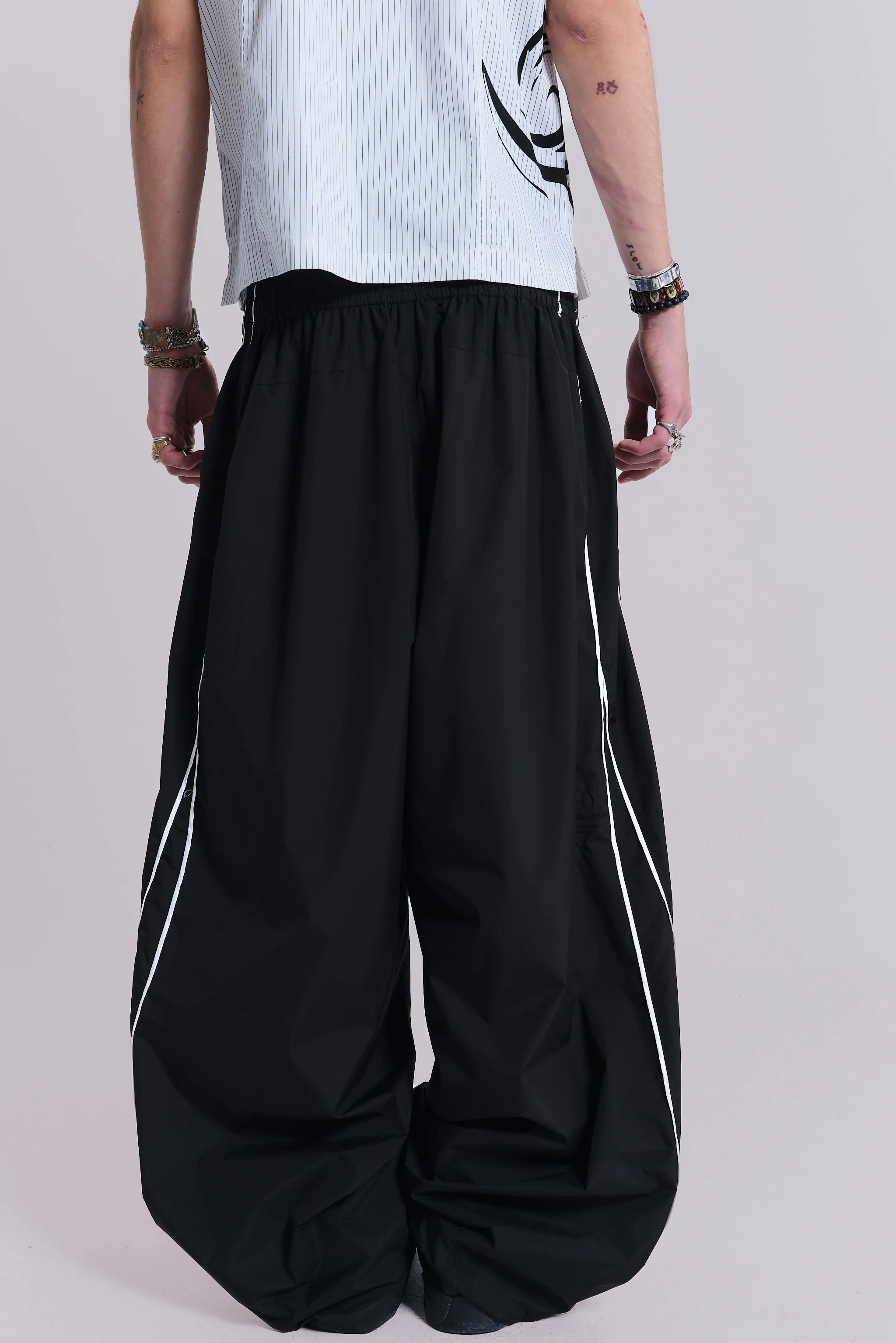 Black Vapor Tracksuit Bottoms - Image 12