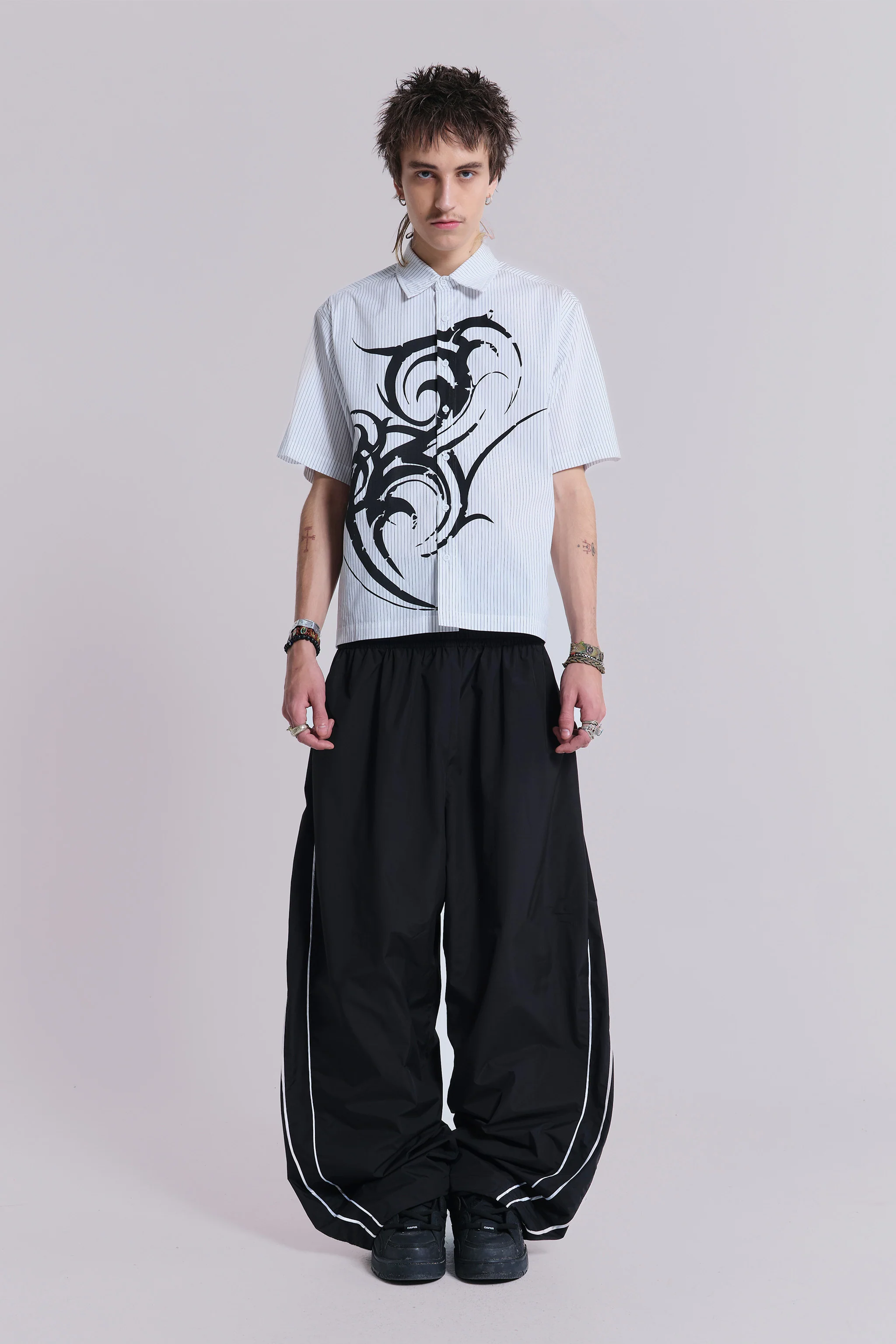 Black Vapor Tracksuit Bottoms - Image 3